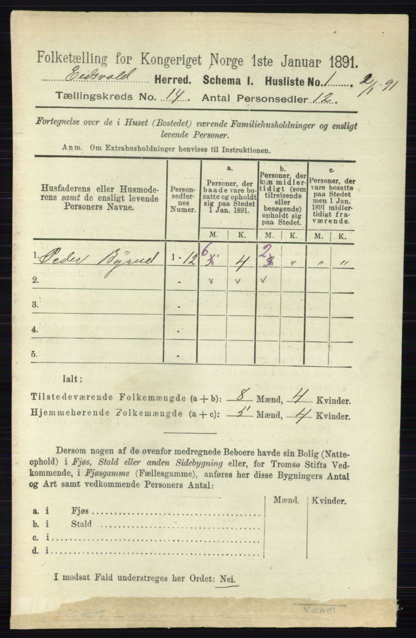 RA, 1891 census for 0237 Eidsvoll, 1891, p. 9339