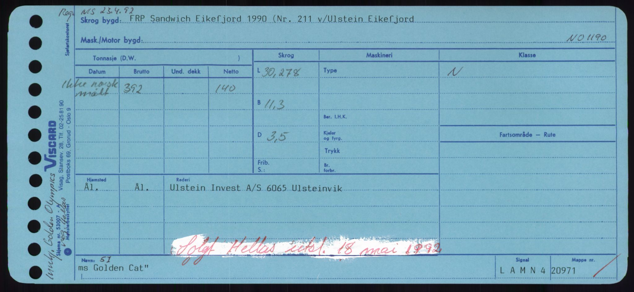 Sjøfartsdirektoratet med forløpere, Skipsmålingen, RA/S-1627/H/Hd/L0013: Fartøy, Gne-Gås, p. 37