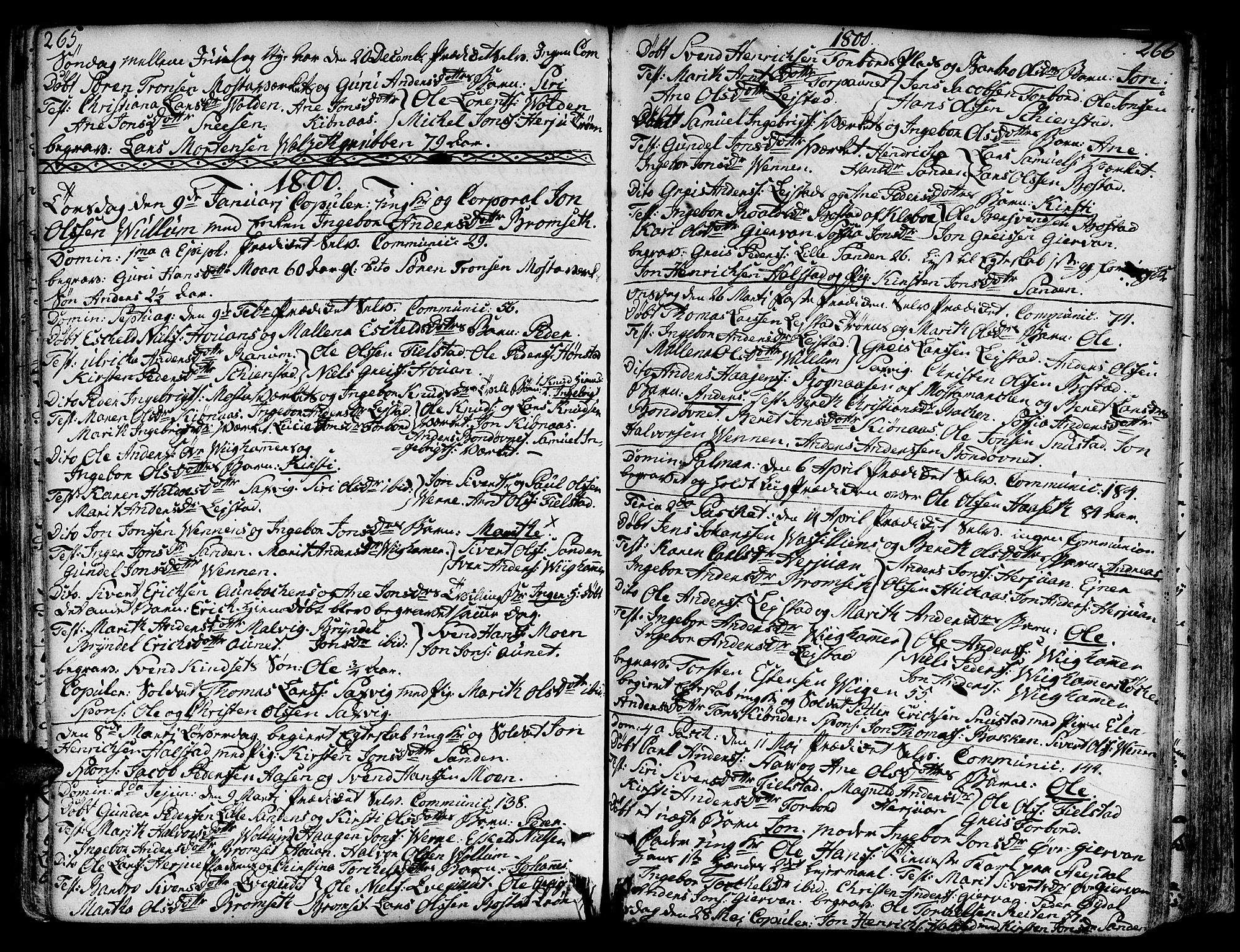 Ministerialprotokoller, klokkerbøker og fødselsregistre - Sør-Trøndelag, SAT/A-1456/606/L0281: Parish register (official) no. 606A02 /2, 1781-1817, p. 265-266