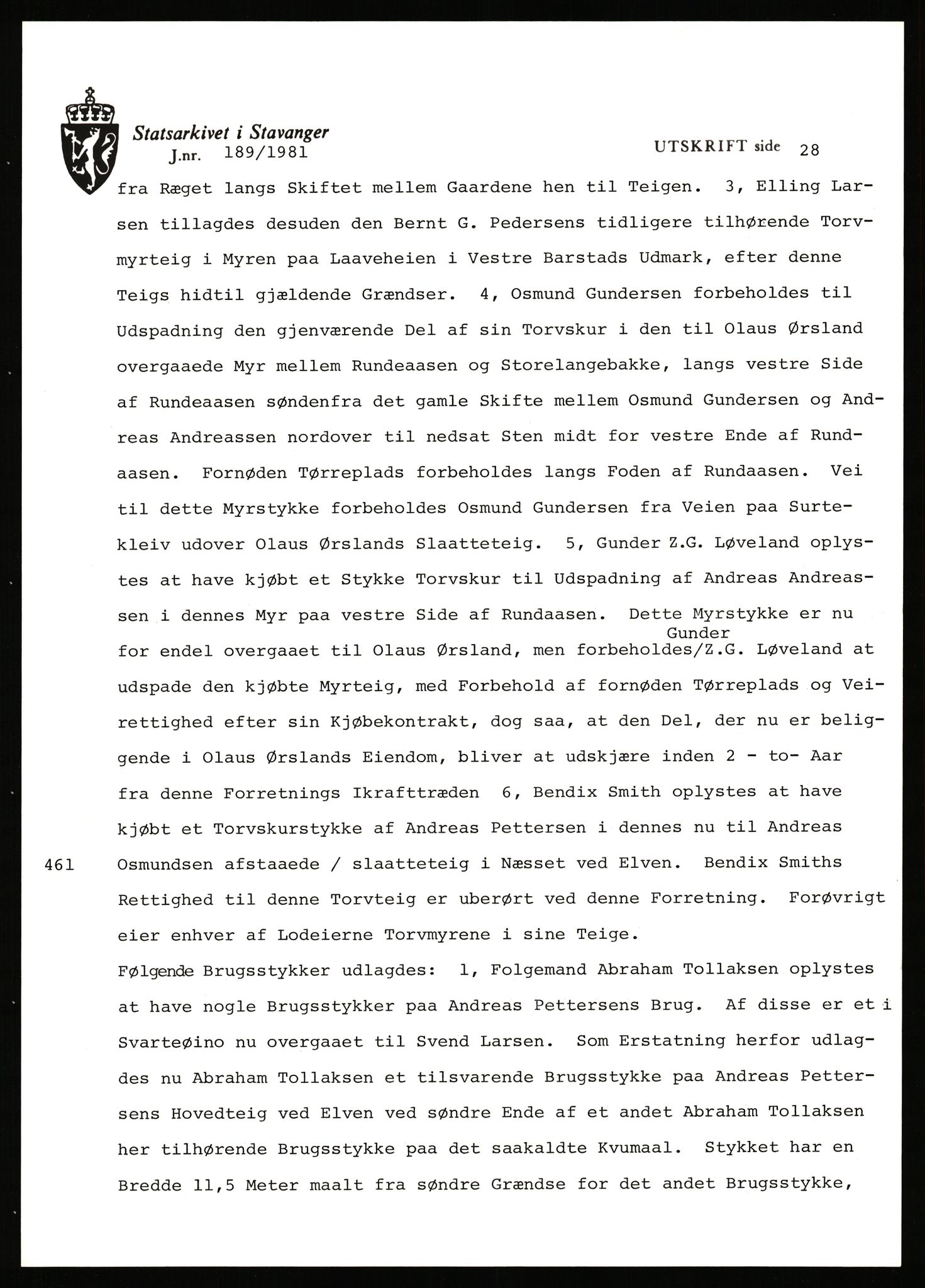 Statsarkivet i Stavanger, AV/SAST-A-101971/03/Y/Yj/L0006: Avskrifter sortert etter gårdsnavn: Bakke - Baustad, 1750-1930, p. 398