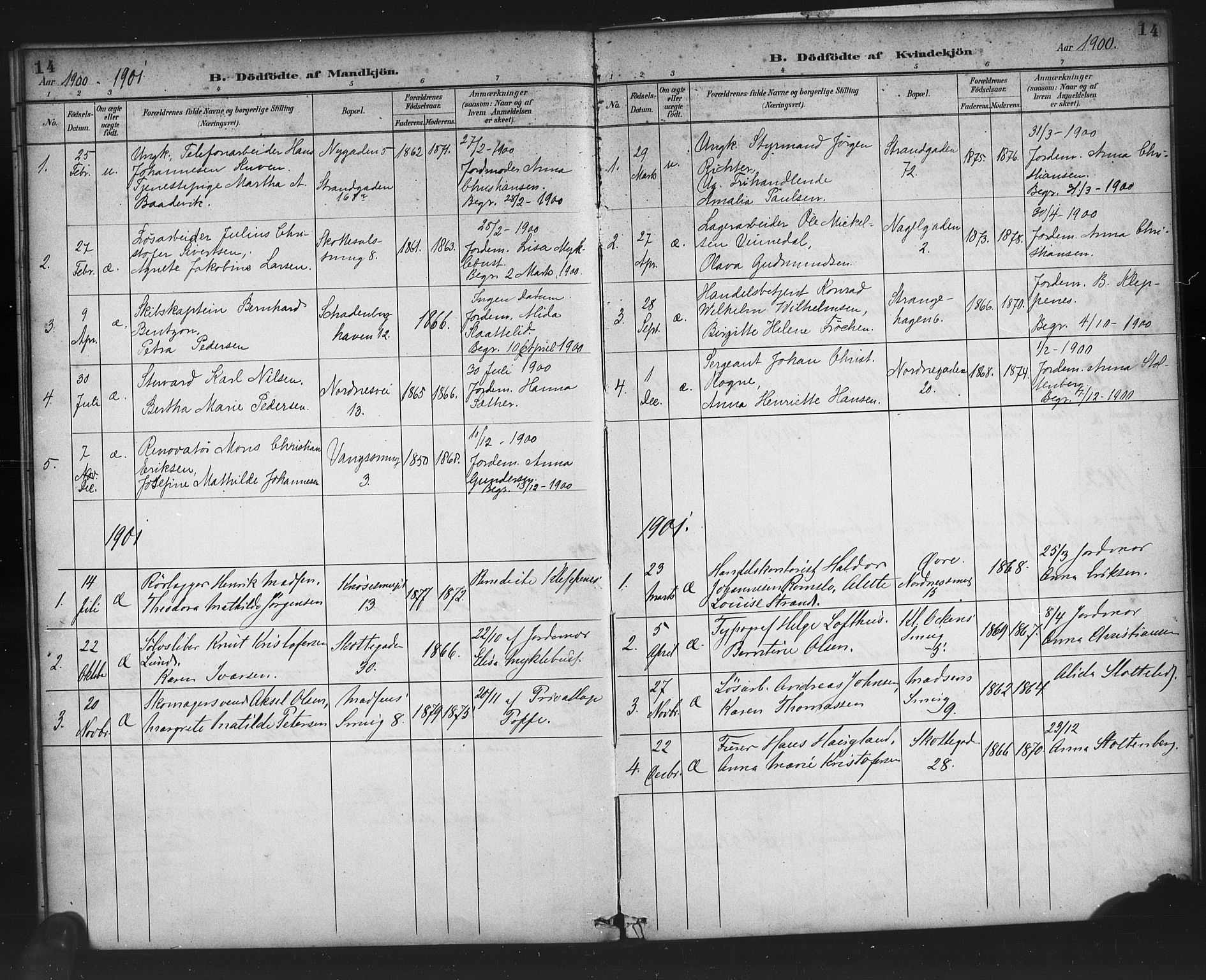 Nykirken Sokneprestembete, SAB/A-77101/H/Haa/L0048: Parish register (official) no. F 1, 1882-1916, p. 14