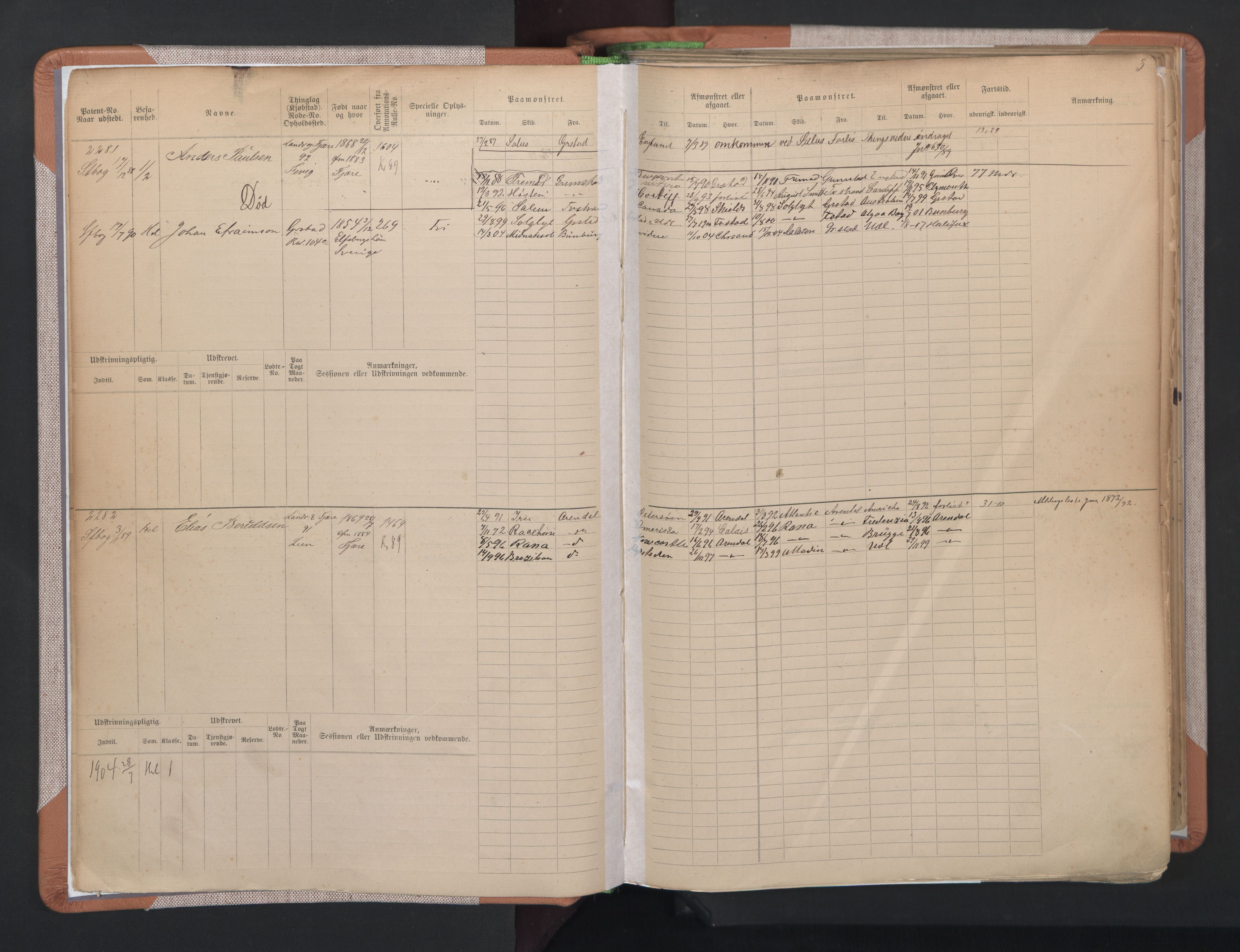 Grimstad mønstringskrets, AV/SAK-2031-0013/F/Fb/L0004: Hovedrulle A nr 2277-3042, F-7, 1889-1940, p. 7