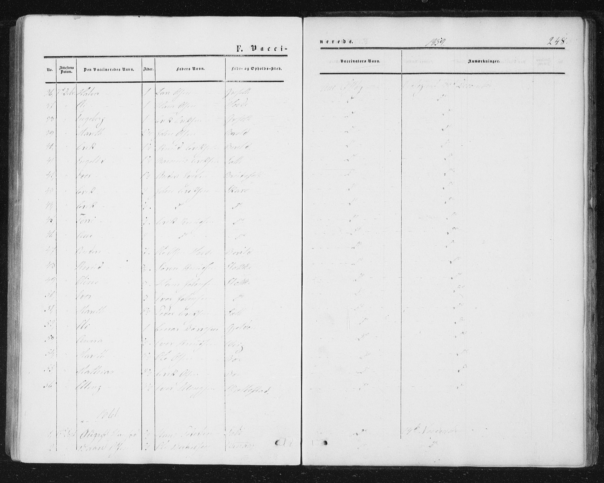 Ministerialprotokoller, klokkerbøker og fødselsregistre - Møre og Romsdal, AV/SAT-A-1454/543/L0562: Parish register (official) no. 543A02, 1854-1884, p. 248