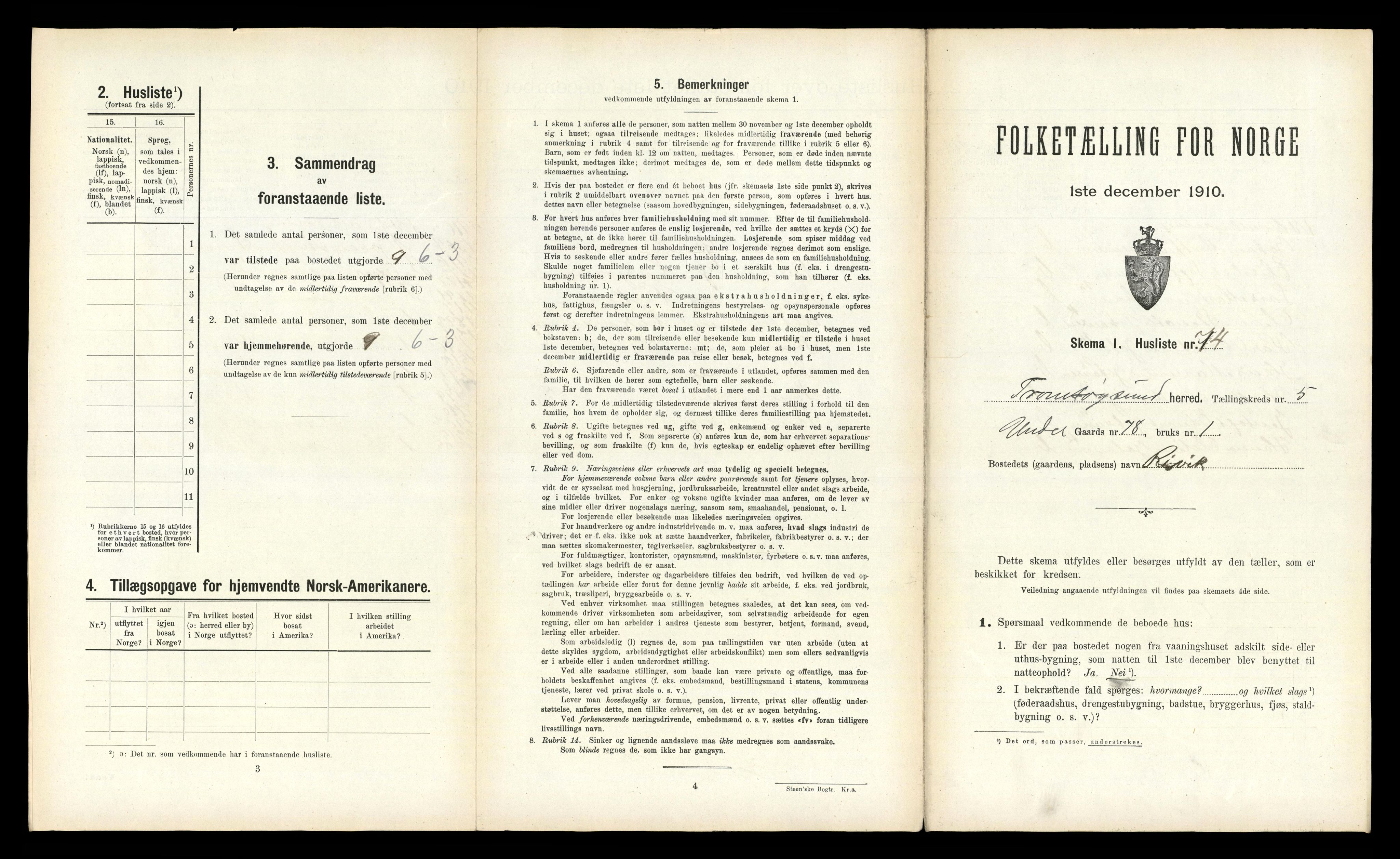 RA, 1910 census for Tromsøysund, 1910, p. 1169