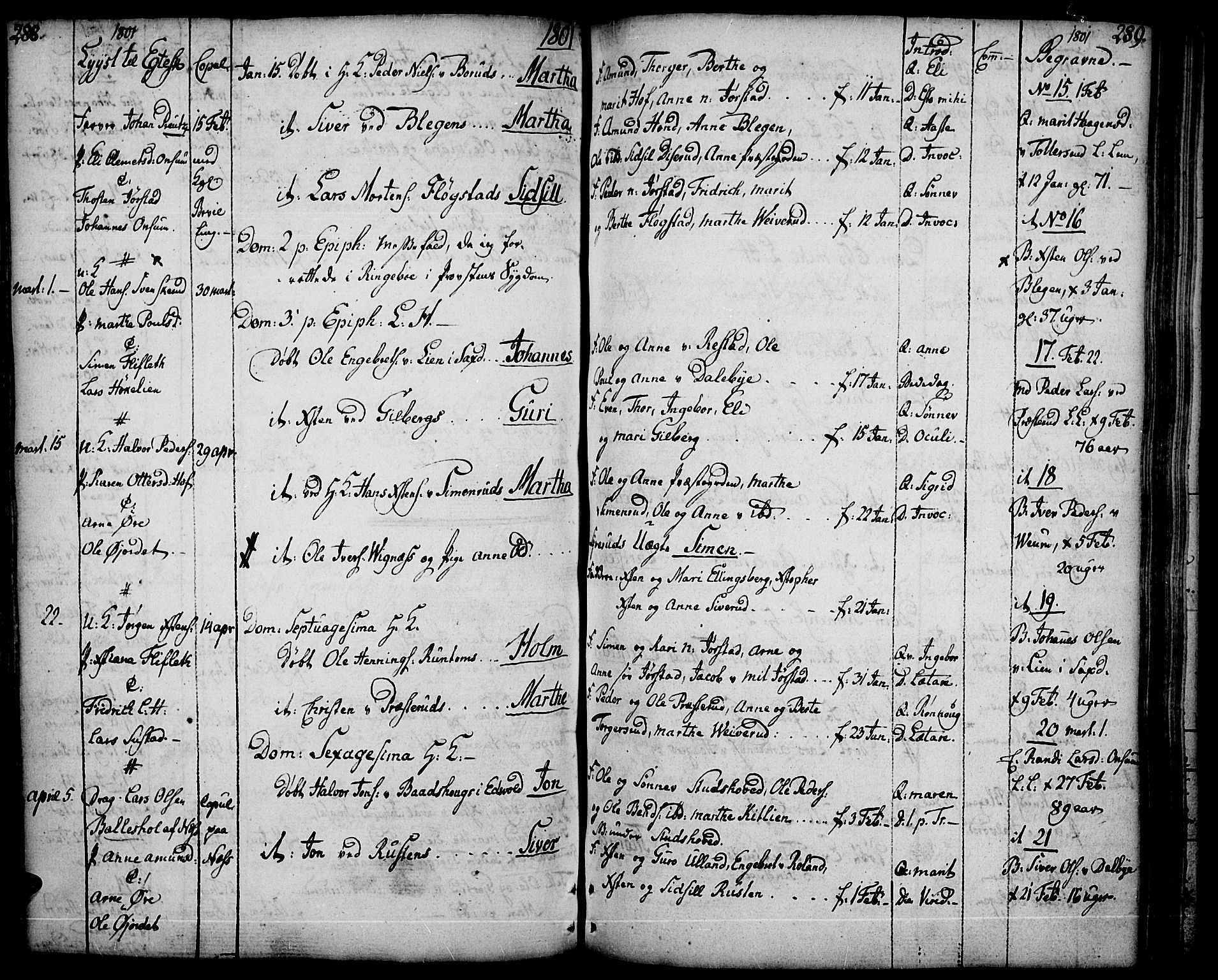 Fåberg prestekontor, AV/SAH-PREST-086/H/Ha/Haa/L0002: Parish register (official) no. 2, 1775-1818, p. 288-289