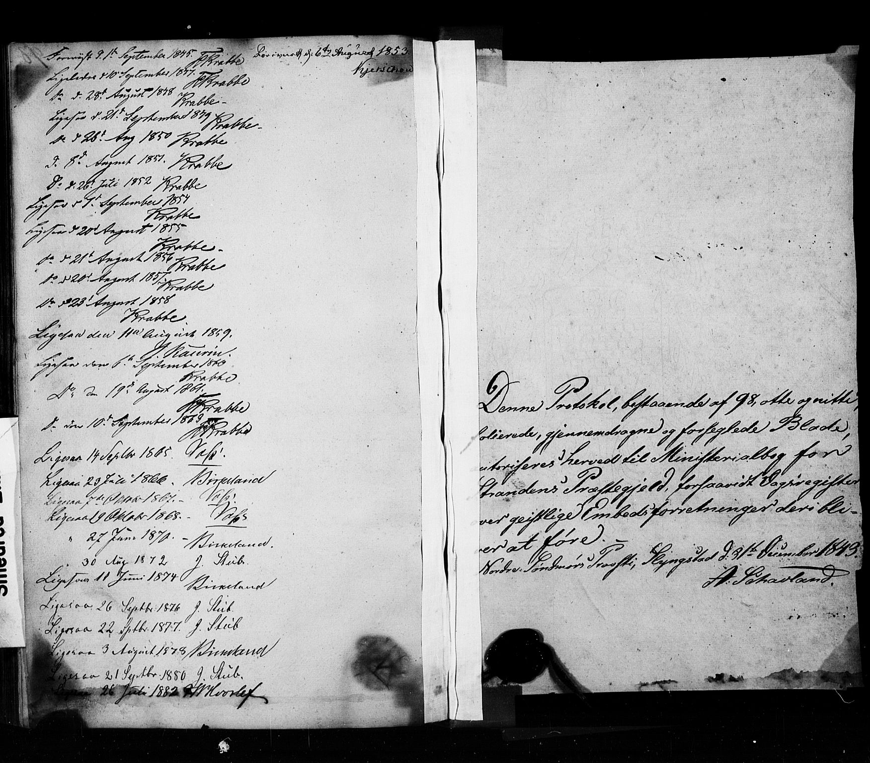 Ministerialprotokoller, klokkerbøker og fødselsregistre - Møre og Romsdal, AV/SAT-A-1454/520/L0280: Parish register (official) no. 520A09, 1844-1881