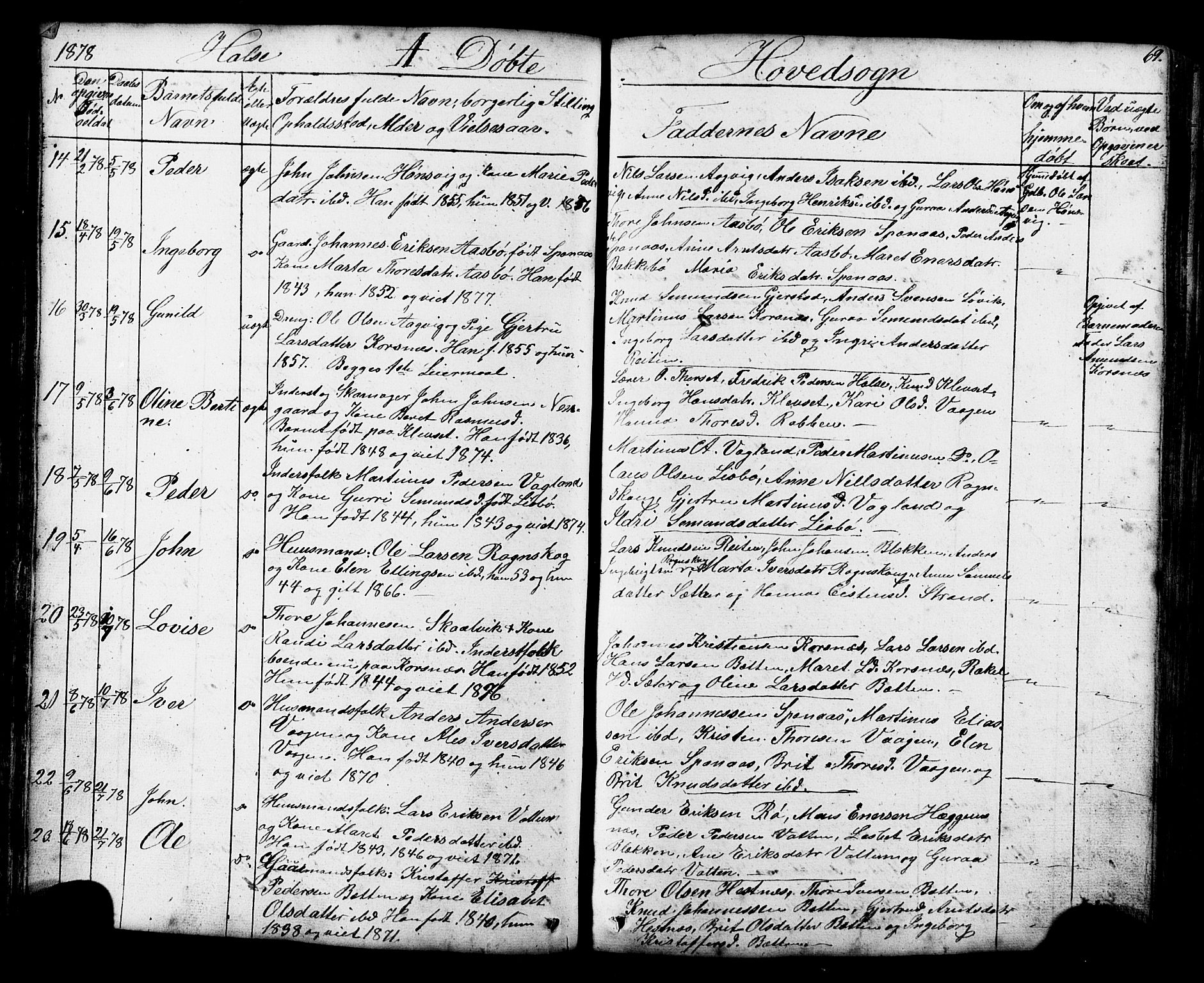 Ministerialprotokoller, klokkerbøker og fødselsregistre - Møre og Romsdal, SAT/A-1454/576/L0890: Parish register (copy) no. 576C01, 1837-1908, p. 69