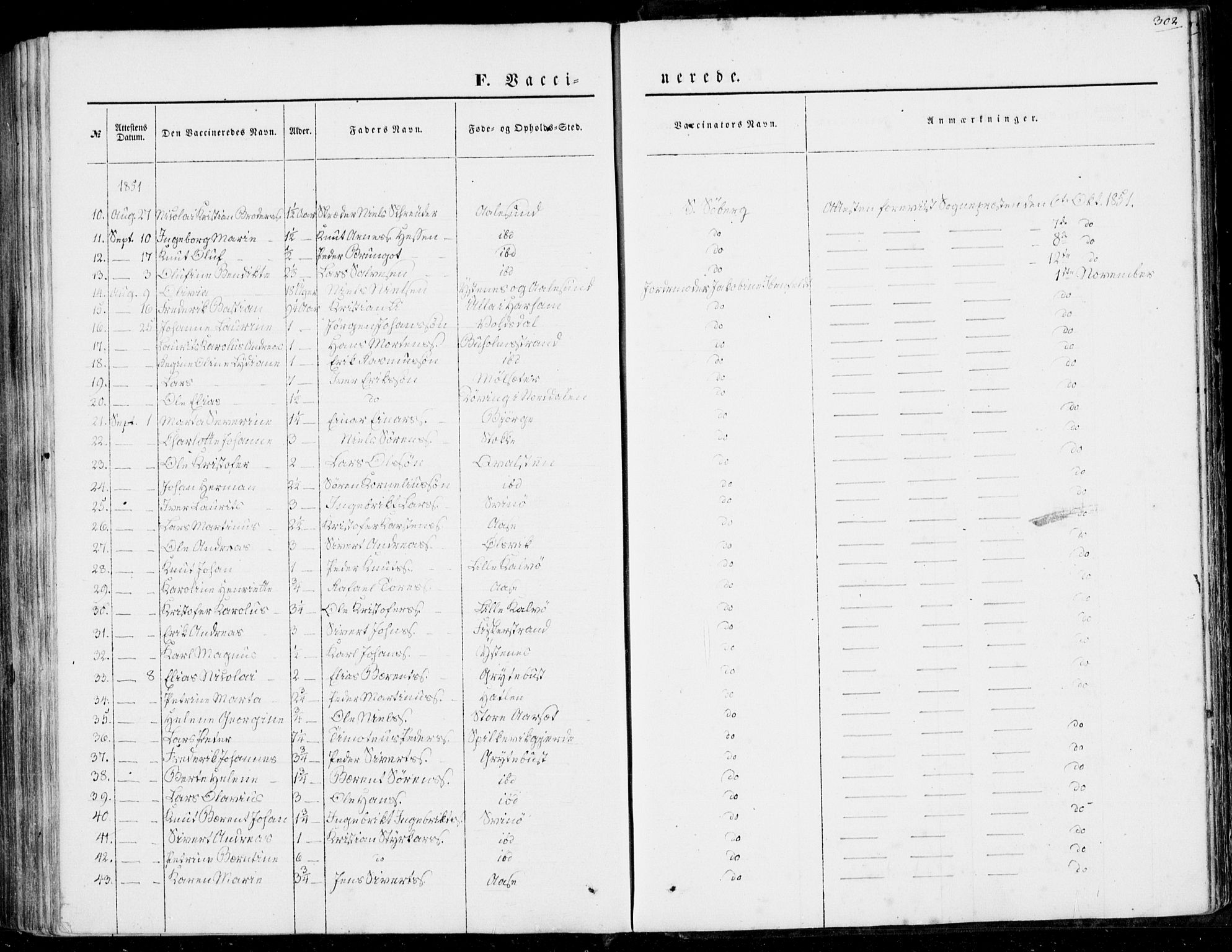 Ministerialprotokoller, klokkerbøker og fødselsregistre - Møre og Romsdal, AV/SAT-A-1454/528/L0397: Parish register (official) no. 528A08, 1848-1858, p. 302