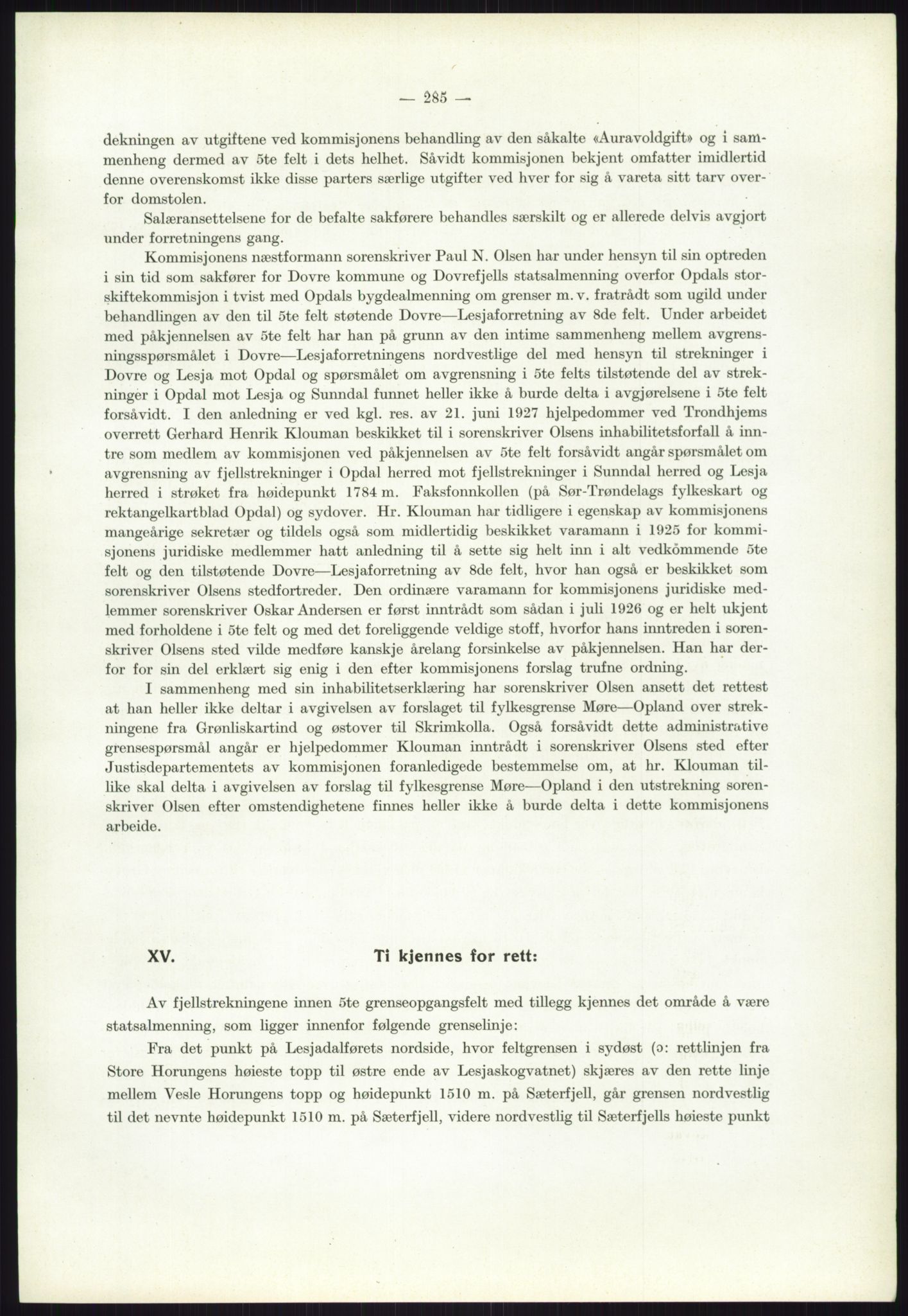 Høyfjellskommisjonen, AV/RA-S-1546/X/Xa/L0001: Nr. 1-33, 1909-1953, p. 2832