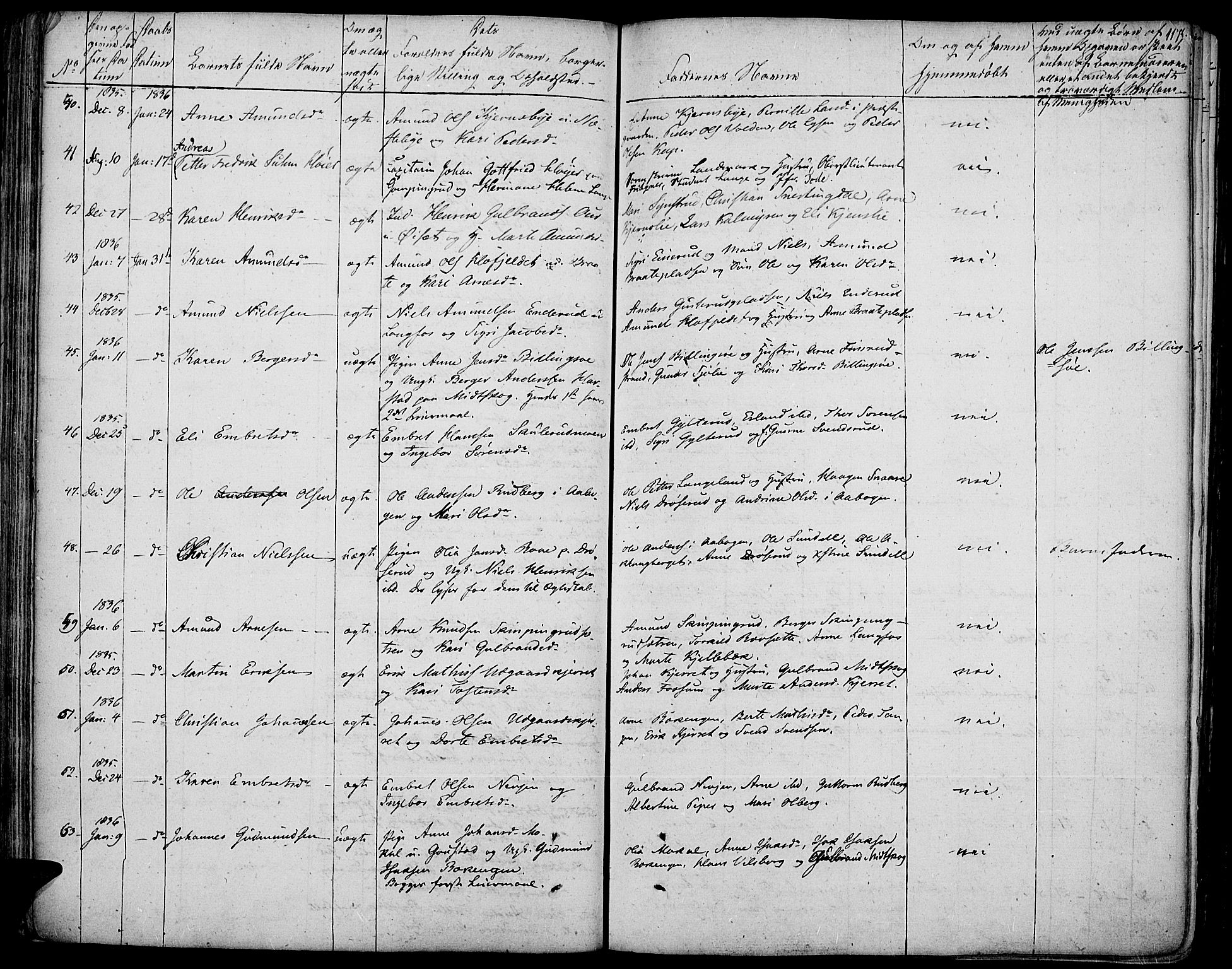 Vinger prestekontor, SAH/PREST-024/H/Ha/Haa/L0007: Parish register (official) no. 7, 1826-1839, p. 117