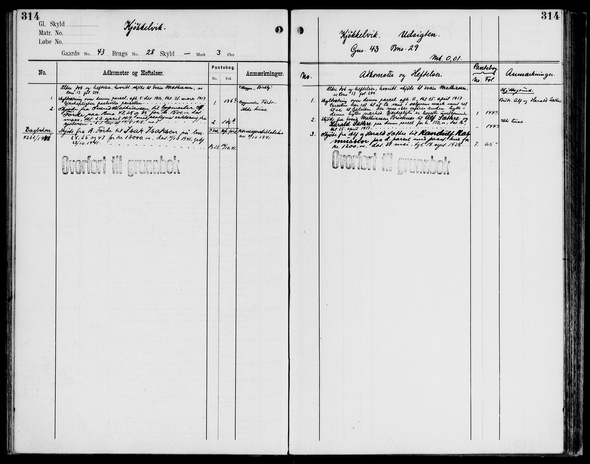Midhordland sorenskriveri, AV/SAB-A-3001/1/G/Ga/Gab/L0107: Mortgage register no. II.A.b.107, p. 314
