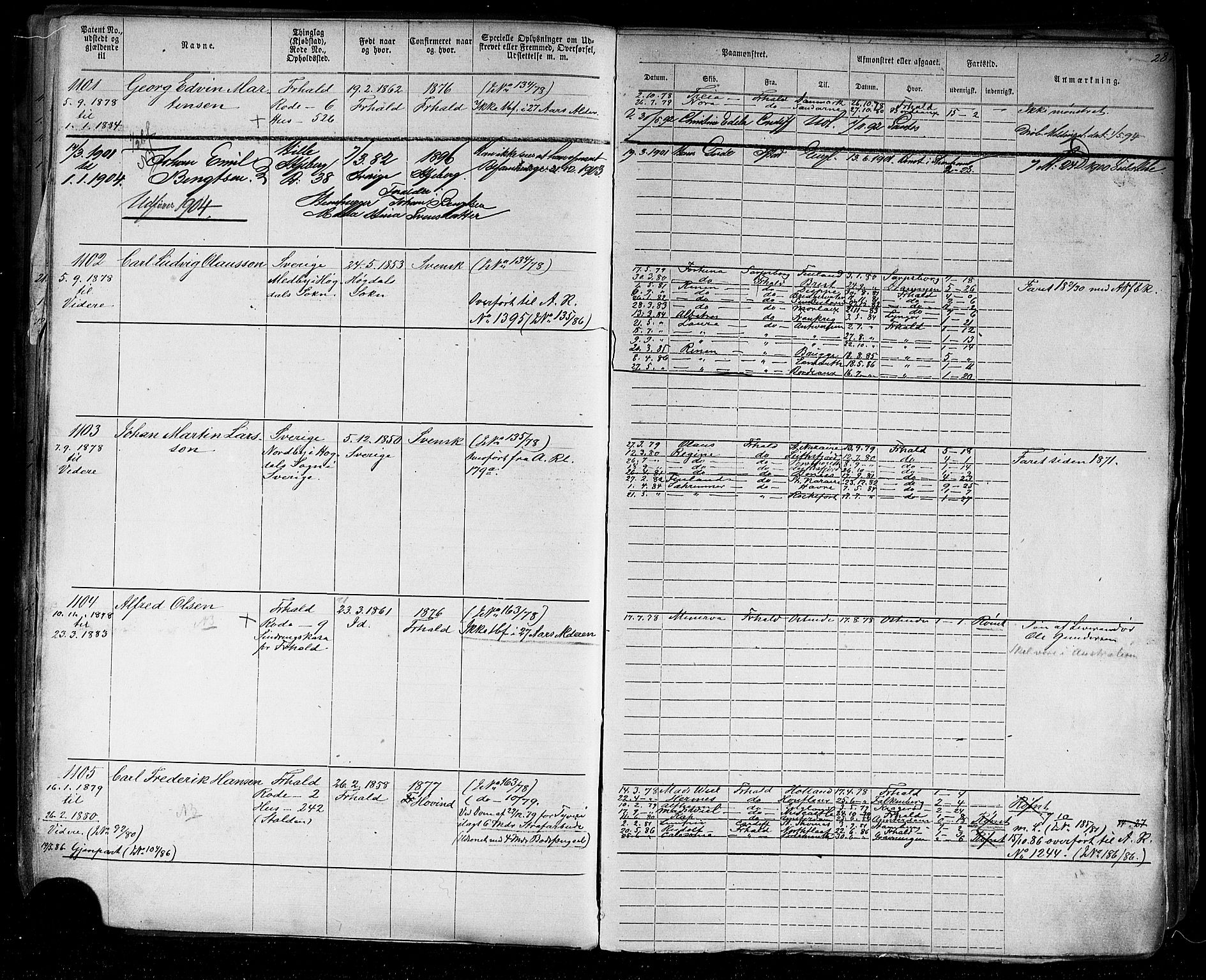 Halden mønstringskontor, AV/SAO-A-10569a/F/Fc/Fca/L0003: Annotasjonsrulle, 1875-1910, p. 30