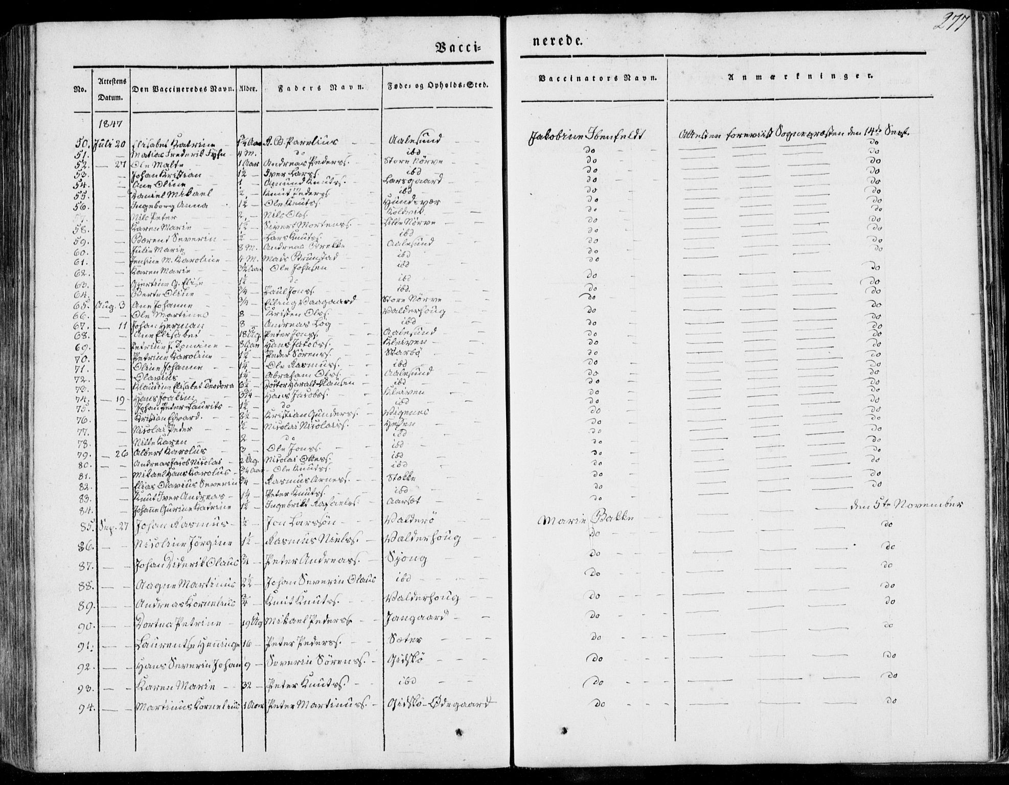 Ministerialprotokoller, klokkerbøker og fødselsregistre - Møre og Romsdal, AV/SAT-A-1454/528/L0396: Parish register (official) no. 528A07, 1839-1847, p. 277