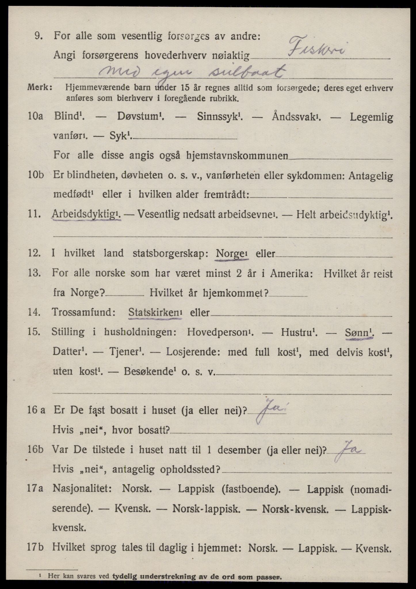 SAT, 1920 census for Stoksund, 1920, p. 1957