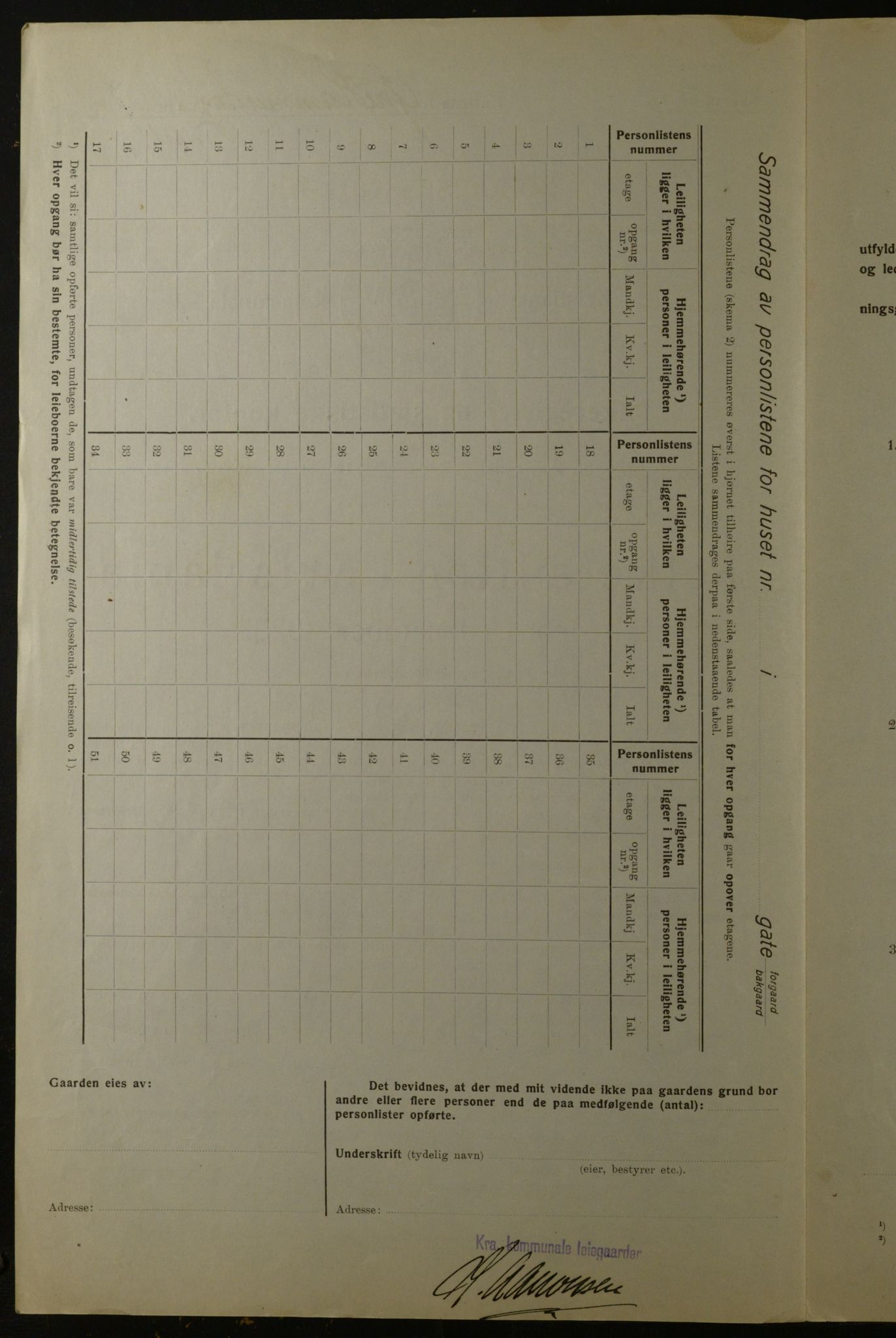 OBA, Municipal Census 1923 for Kristiania, 1923, p. 143133