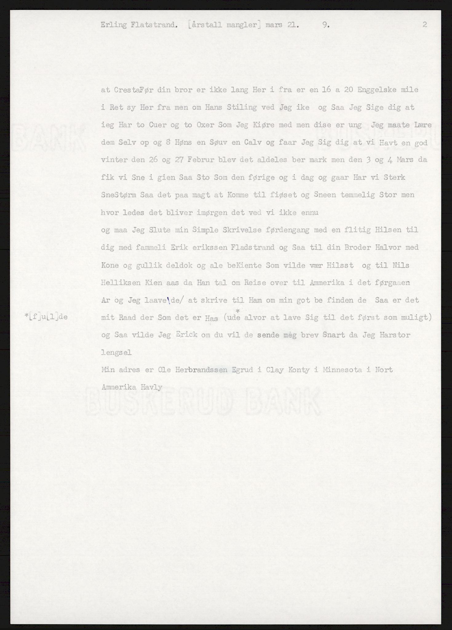 Samlinger til kildeutgivelse, Amerikabrevene, AV/RA-EA-4057/F/L0017: Innlån fra Buskerud: Bratås, 1838-1914, p. 413