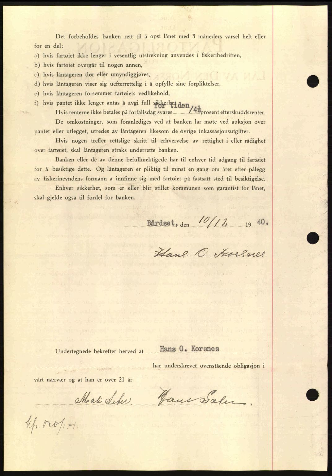 Nordmøre sorenskriveri, AV/SAT-A-4132/1/2/2Ca: Mortgage book no. B87, 1940-1941, Diary no: : 180/1941