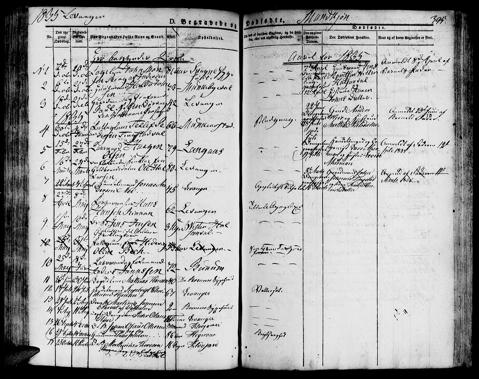 Ministerialprotokoller, klokkerbøker og fødselsregistre - Nord-Trøndelag, SAT/A-1458/717/L0152: Parish register (official) no. 717A05 /3, 1828-1836, p. 395