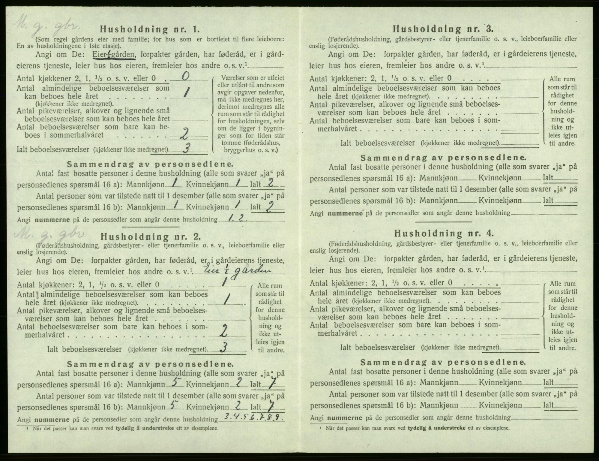 SAB, 1920 census for Jondal, 1920, p. 317