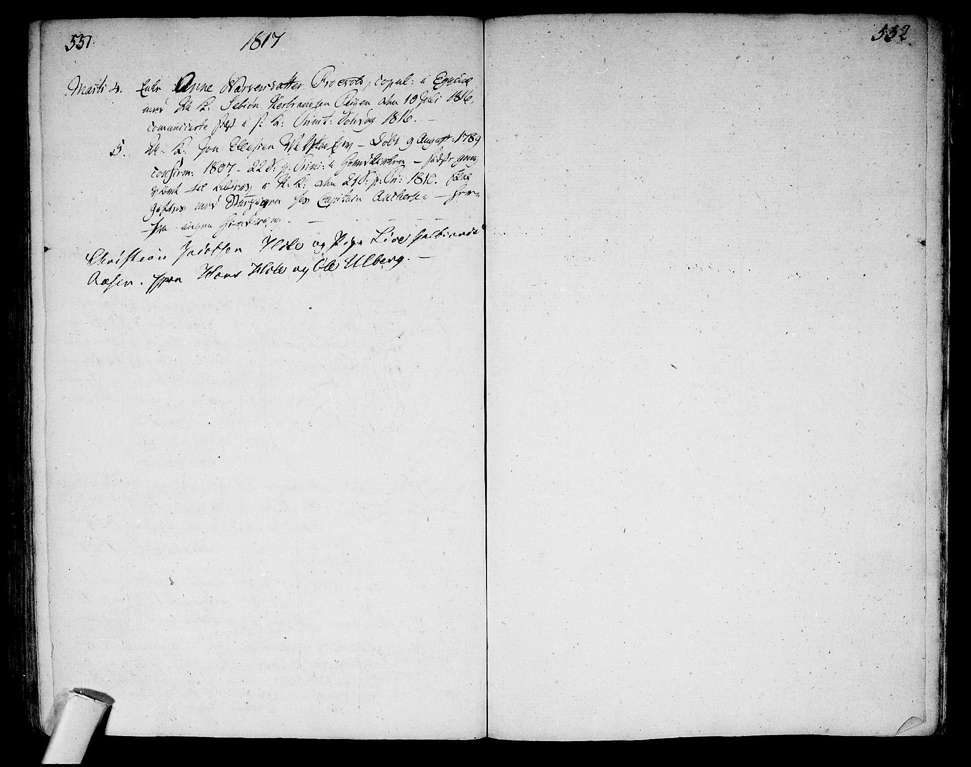 Sigdal kirkebøker, SAKO/A-245/F/Fa/L0003: Parish register (official) no. I 3, 1793-1811, p. 551-552