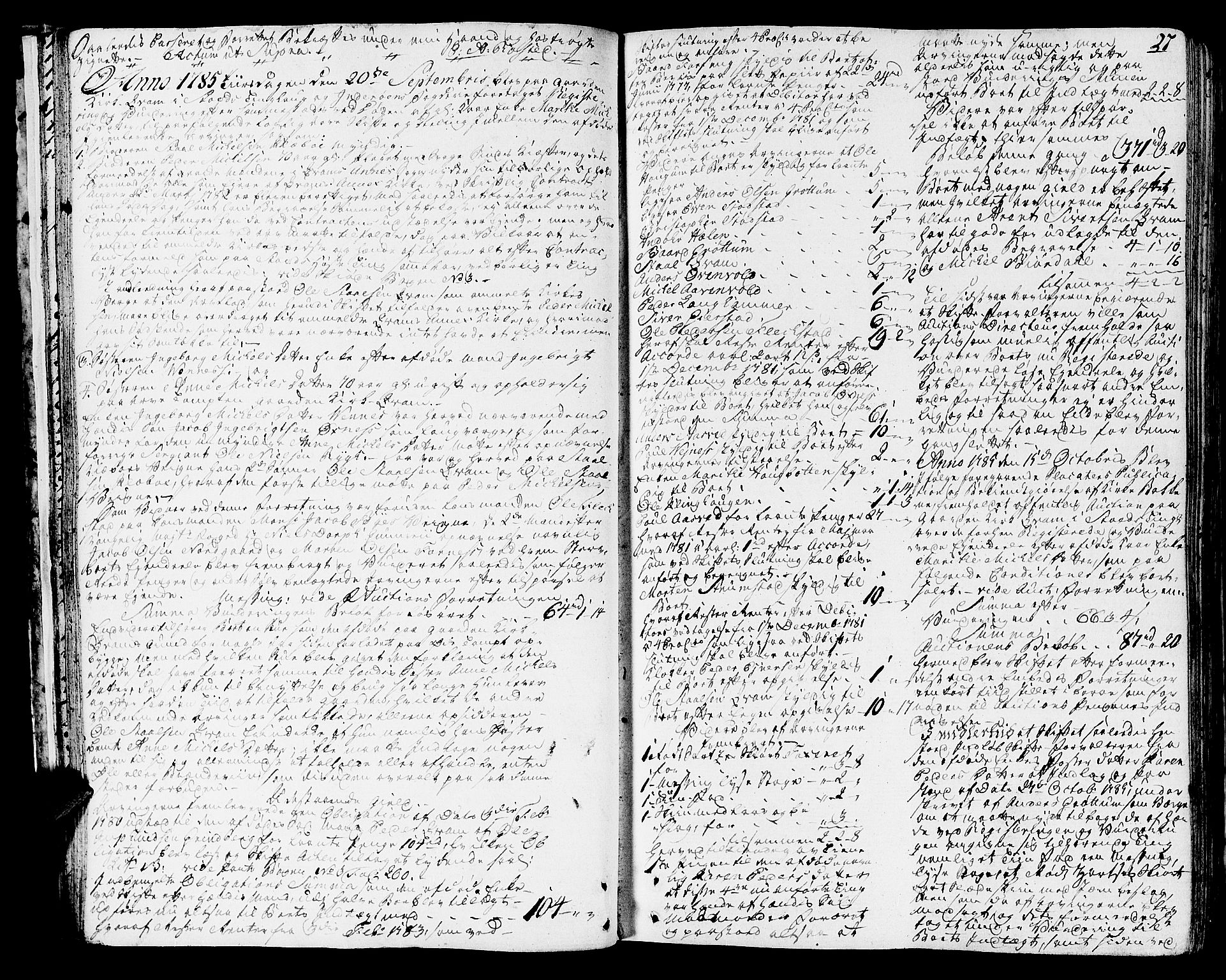 Inderøy sorenskriveri, AV/SAT-A-4147/1/3/3A/L0014: Skifteprotokoll, 1785-1796, p. 26b-27a