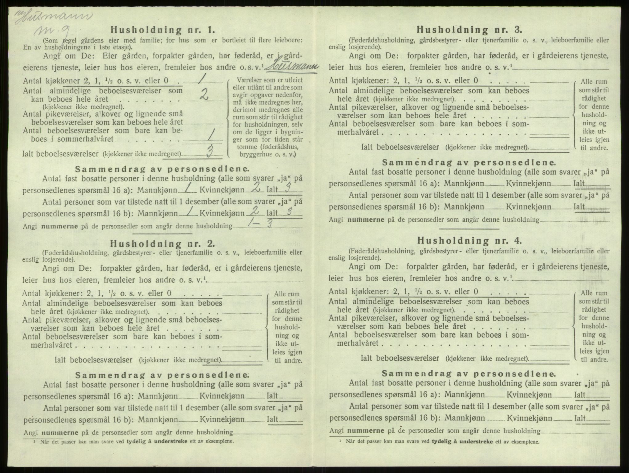 SAB, 1920 census for Lærdal, 1920, p. 782