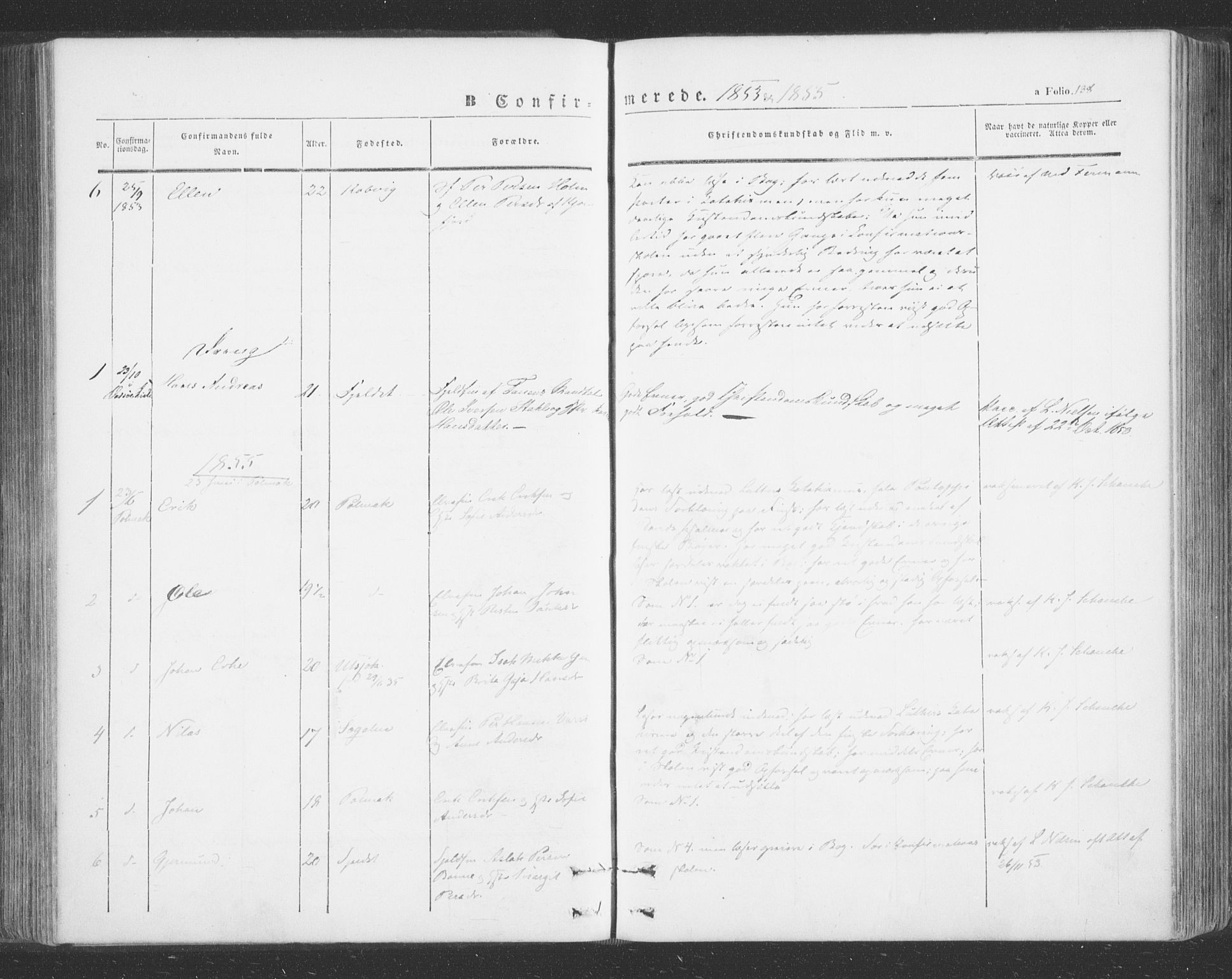 Tana sokneprestkontor, SATØ/S-1334/H/Ha/L0001kirke: Parish register (official) no. 1, 1846-1861, p. 138