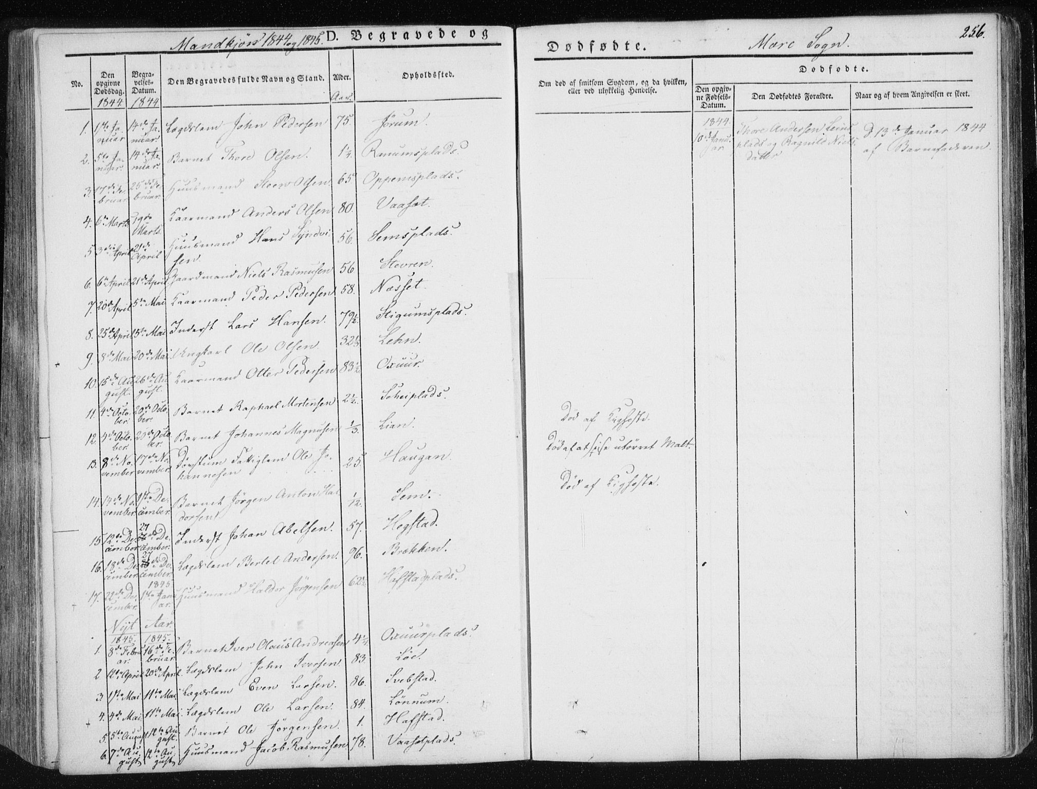 Ministerialprotokoller, klokkerbøker og fødselsregistre - Nord-Trøndelag, SAT/A-1458/735/L0339: Parish register (official) no. 735A06 /1, 1836-1848, p. 256