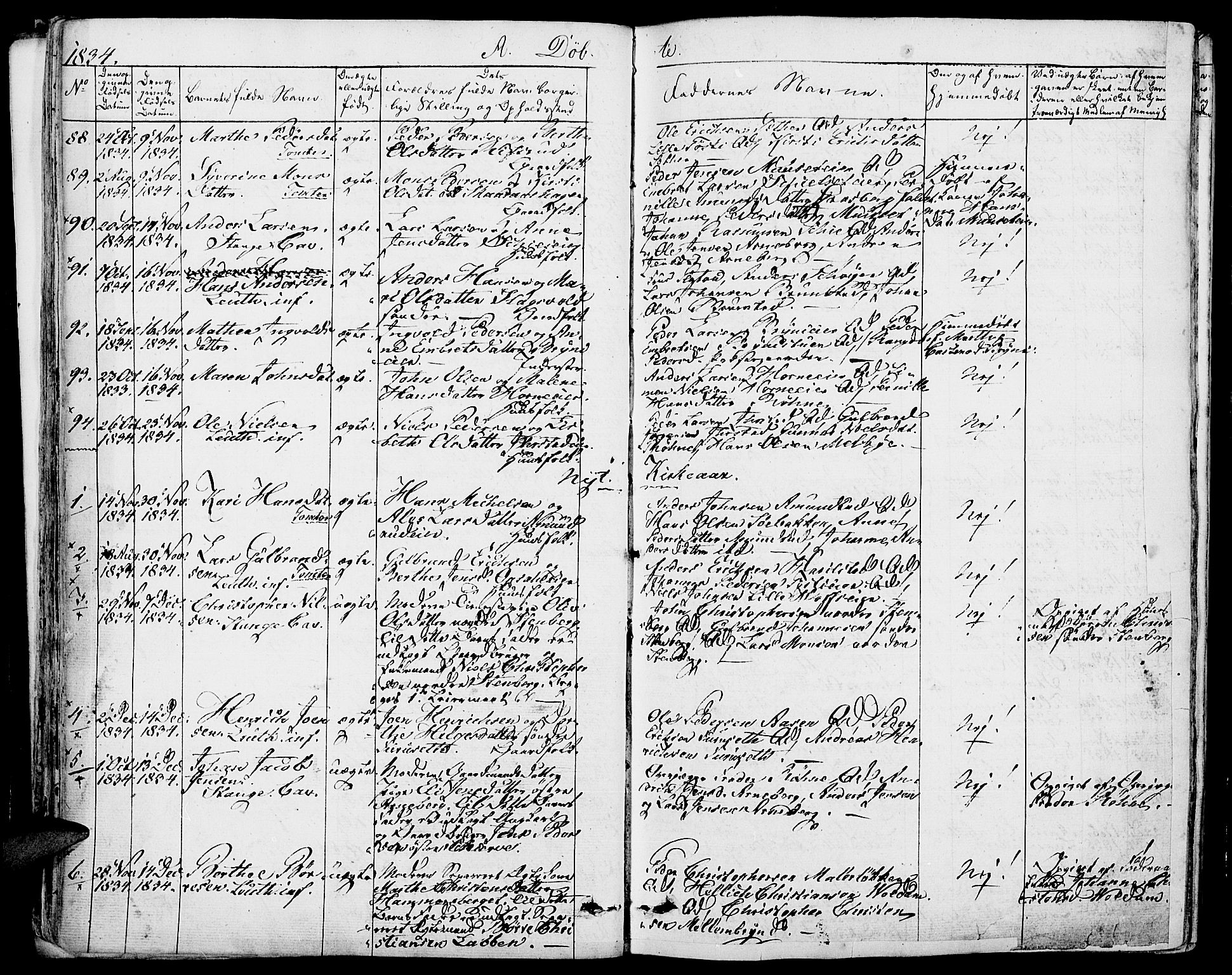 Romedal prestekontor, AV/SAH-PREST-004/K/L0003: Parish register (official) no. 3, 1829-1846, p. 38