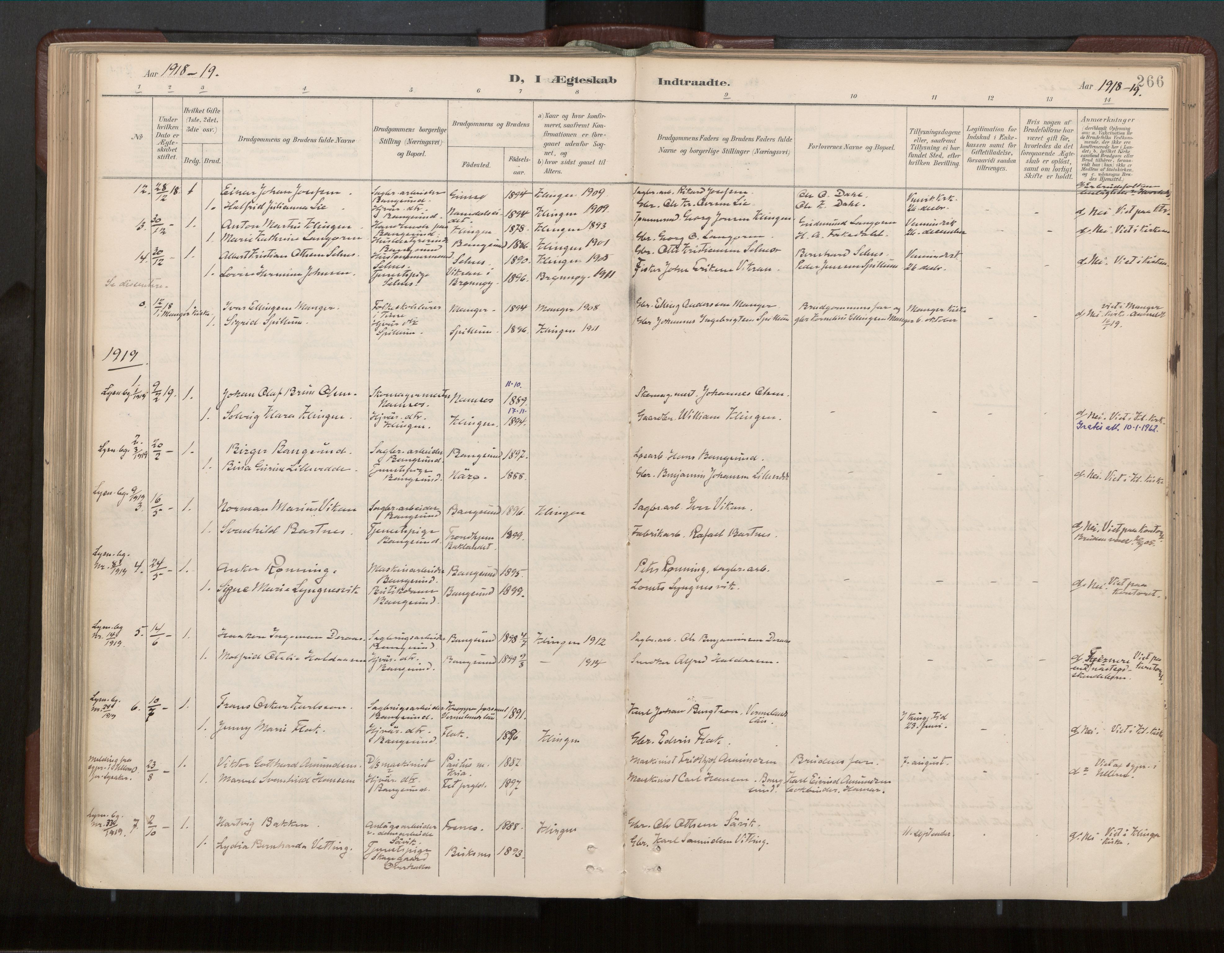 Ministerialprotokoller, klokkerbøker og fødselsregistre - Nord-Trøndelag, SAT/A-1458/770/L0589: Parish register (official) no. 770A03, 1887-1929, p. 266