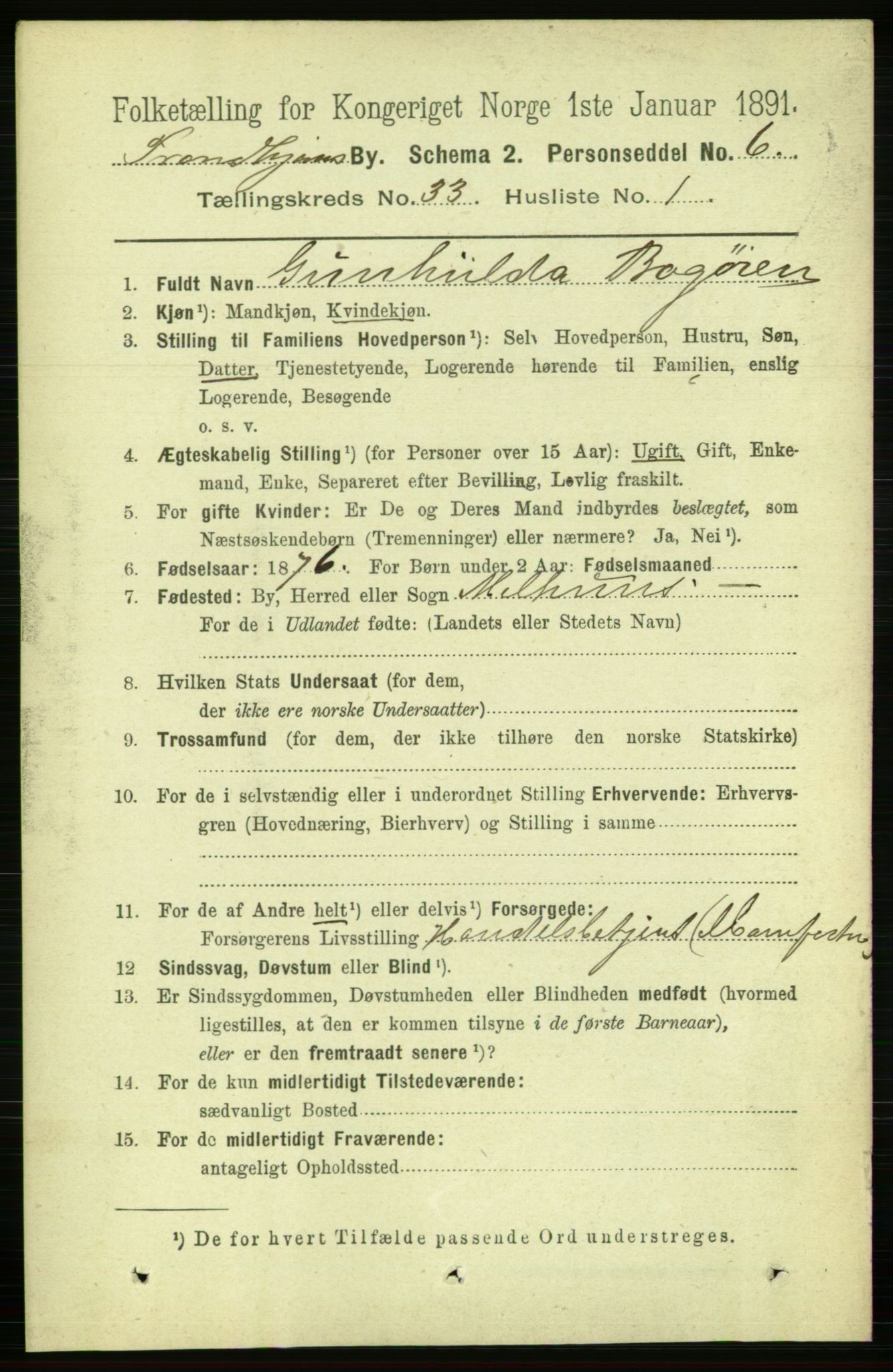 RA, 1891 census for 1601 Trondheim, 1891, p. 24965