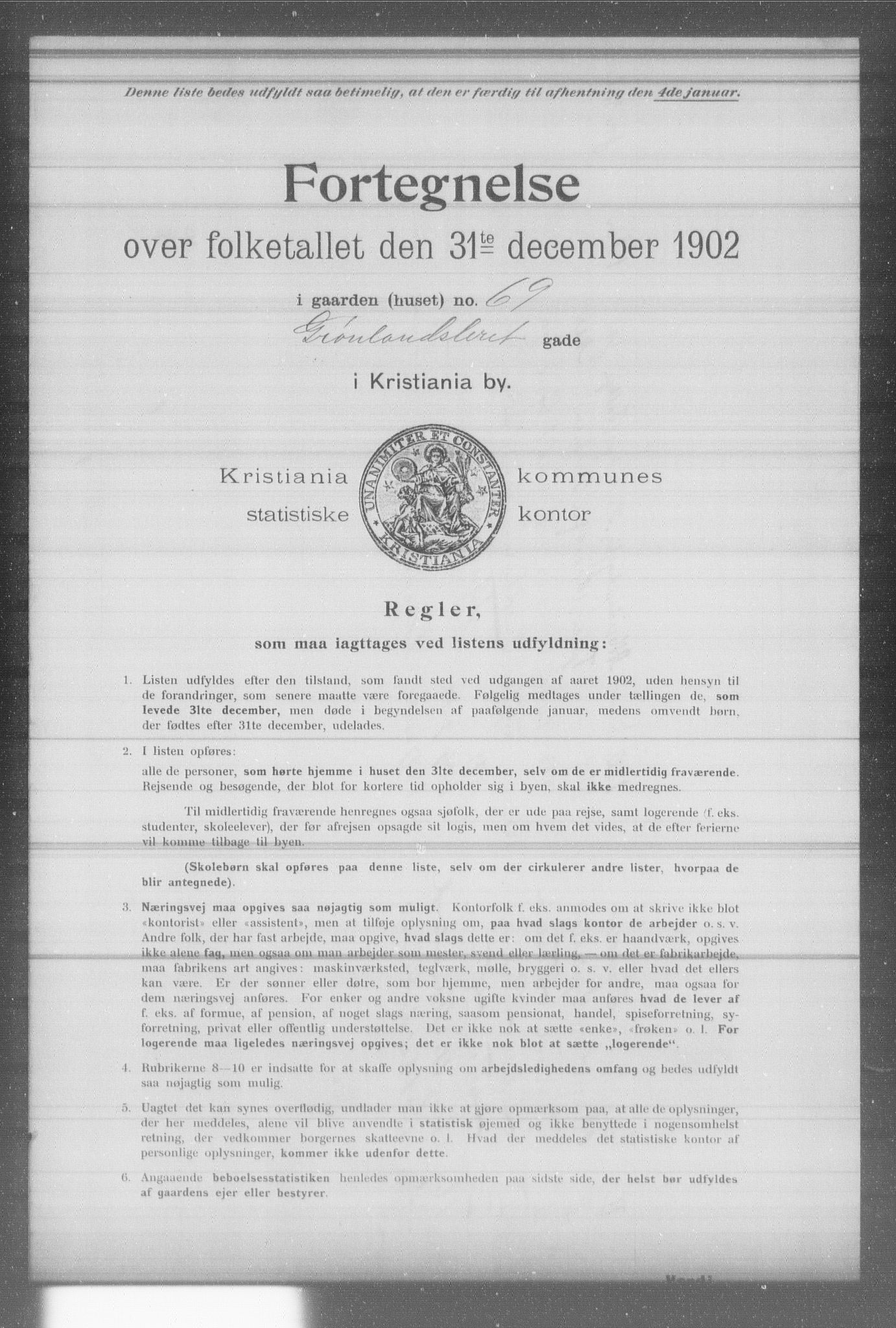 OBA, Municipal Census 1902 for Kristiania, 1902, p. 6251