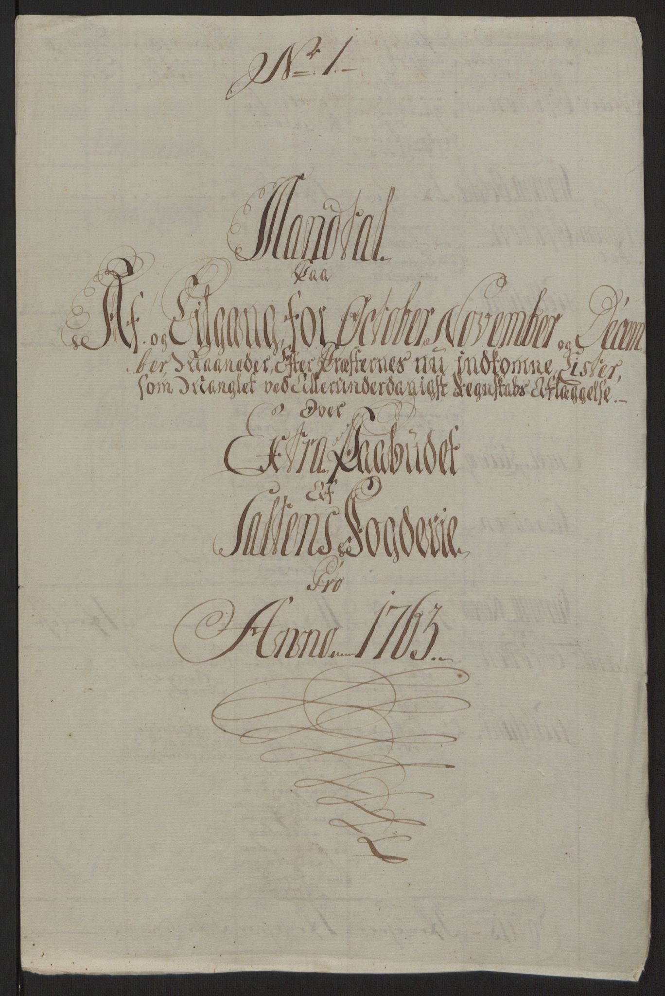 Rentekammeret inntil 1814, Reviderte regnskaper, Fogderegnskap, RA/EA-4092/R66/L4670: Ekstraskatten Salten, 1762-1764, p. 184