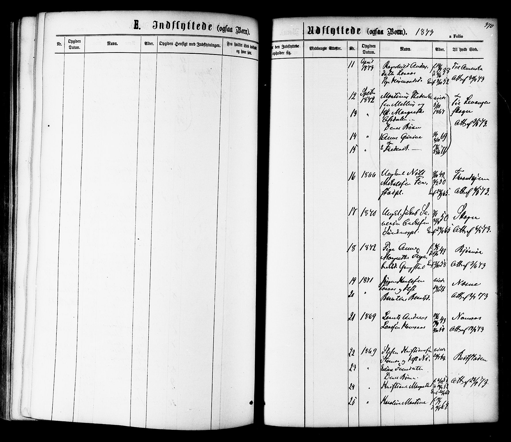 Ministerialprotokoller, klokkerbøker og fødselsregistre - Nord-Trøndelag, AV/SAT-A-1458/730/L0284: Parish register (official) no. 730A09, 1866-1878, p. 370