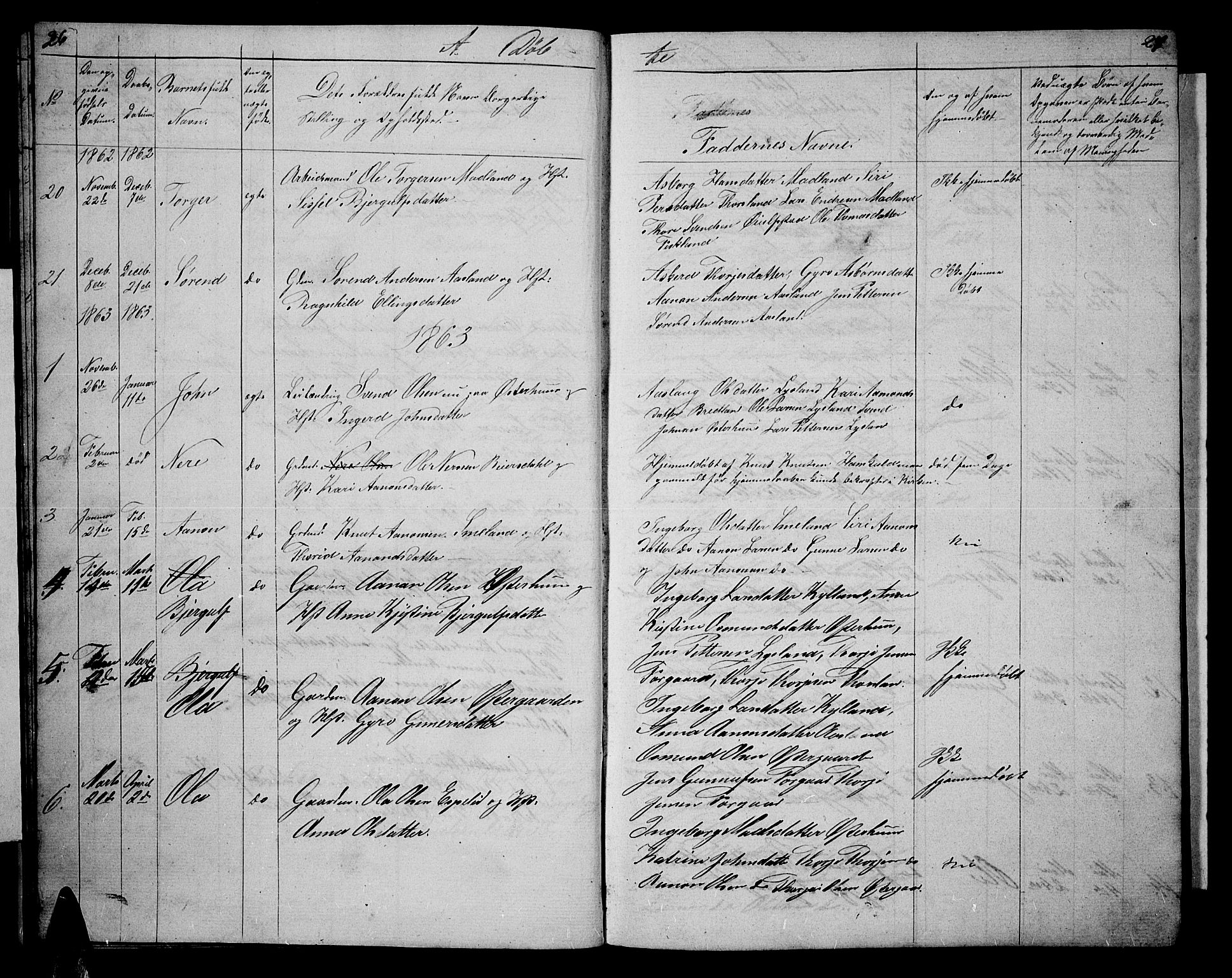 Åseral sokneprestkontor, AV/SAK-1111-0051/F/Fb/L0001: Parish register (copy) no. B 1, 1856-1877, p. 26-27