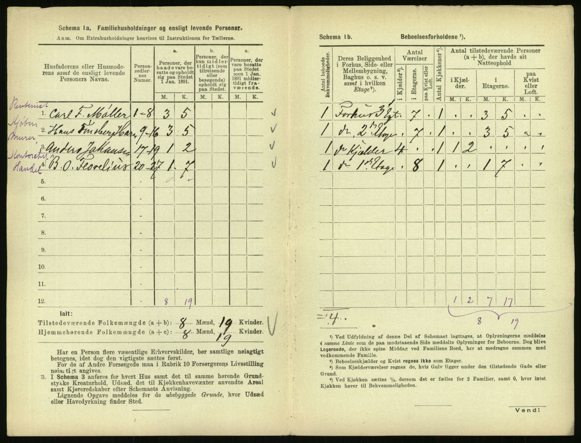 RA, 1891 census for 0301 Kristiania, 1891, p. 46518