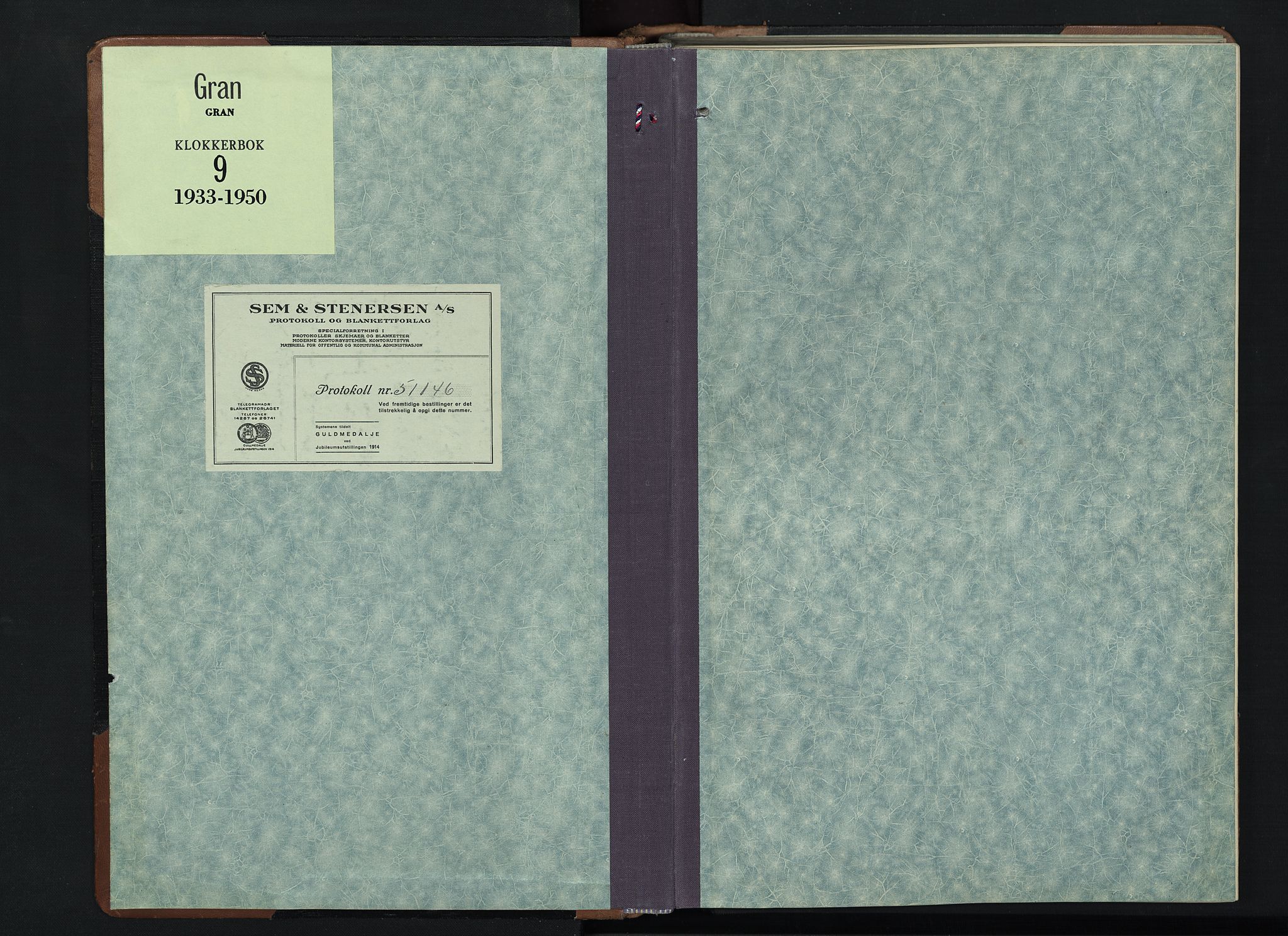 Gran prestekontor, SAH/PREST-112/H/Ha/Hab/L0009: Parish register (copy) no. 9, 1933-1950