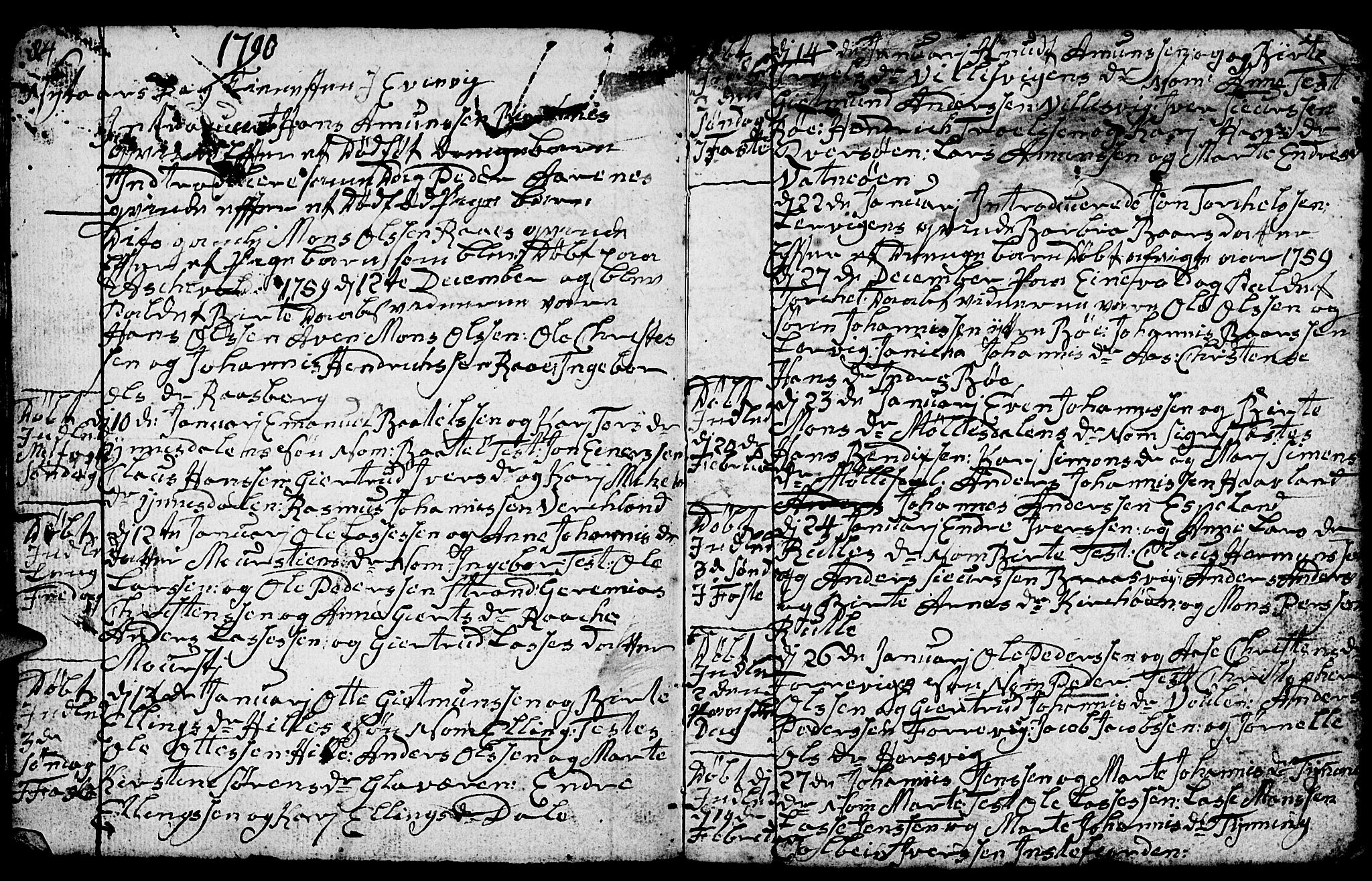 Gulen sokneprestembete, AV/SAB-A-80201/H/Hab: Parish register (copy) no. A 1, 1786-1791, p. 95