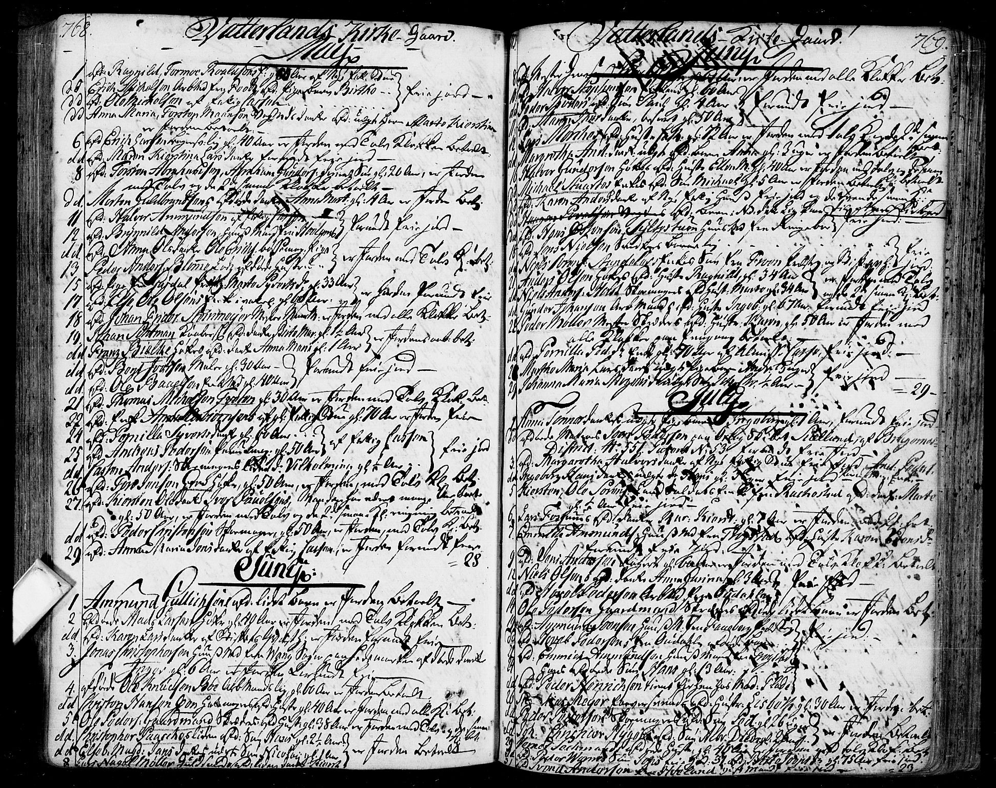 Oslo domkirke Kirkebøker, SAO/A-10752/F/Fa/L0004: Parish register (official) no. 4, 1743-1786, p. 768-769