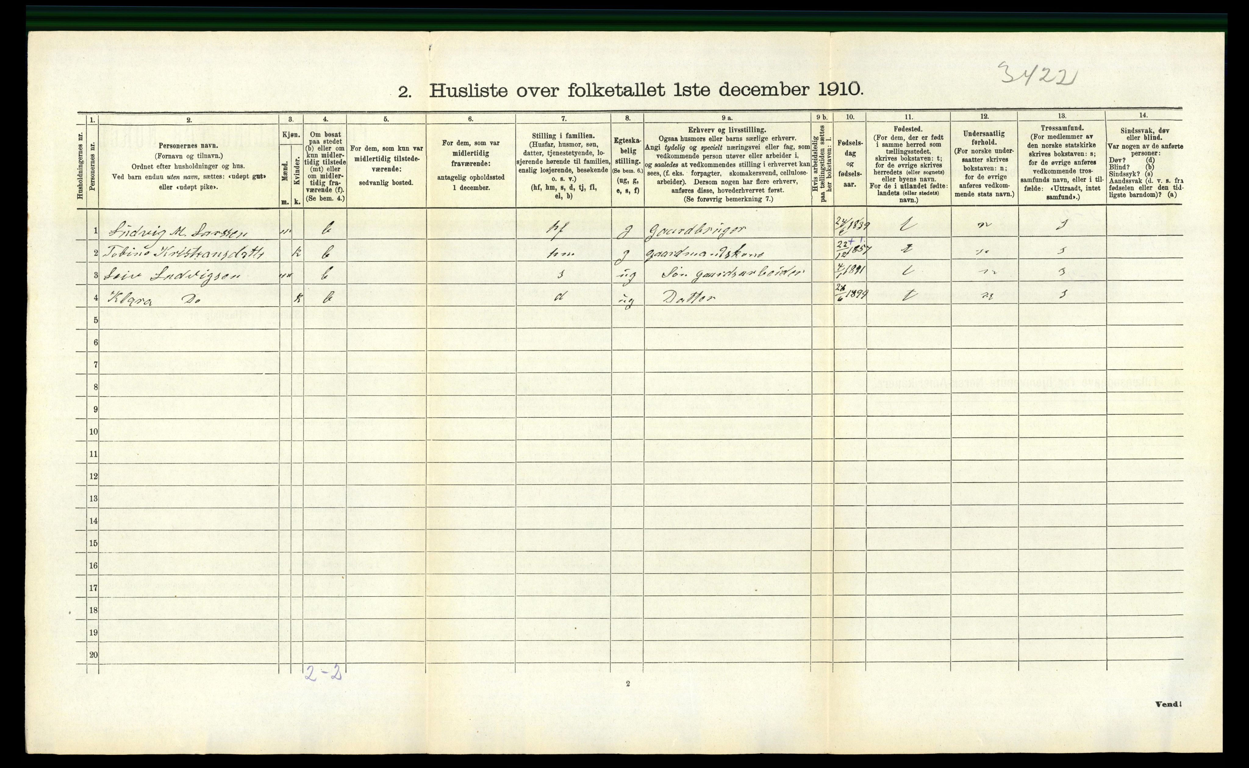 RA, 1910 census for Herad, 1910, p. 347