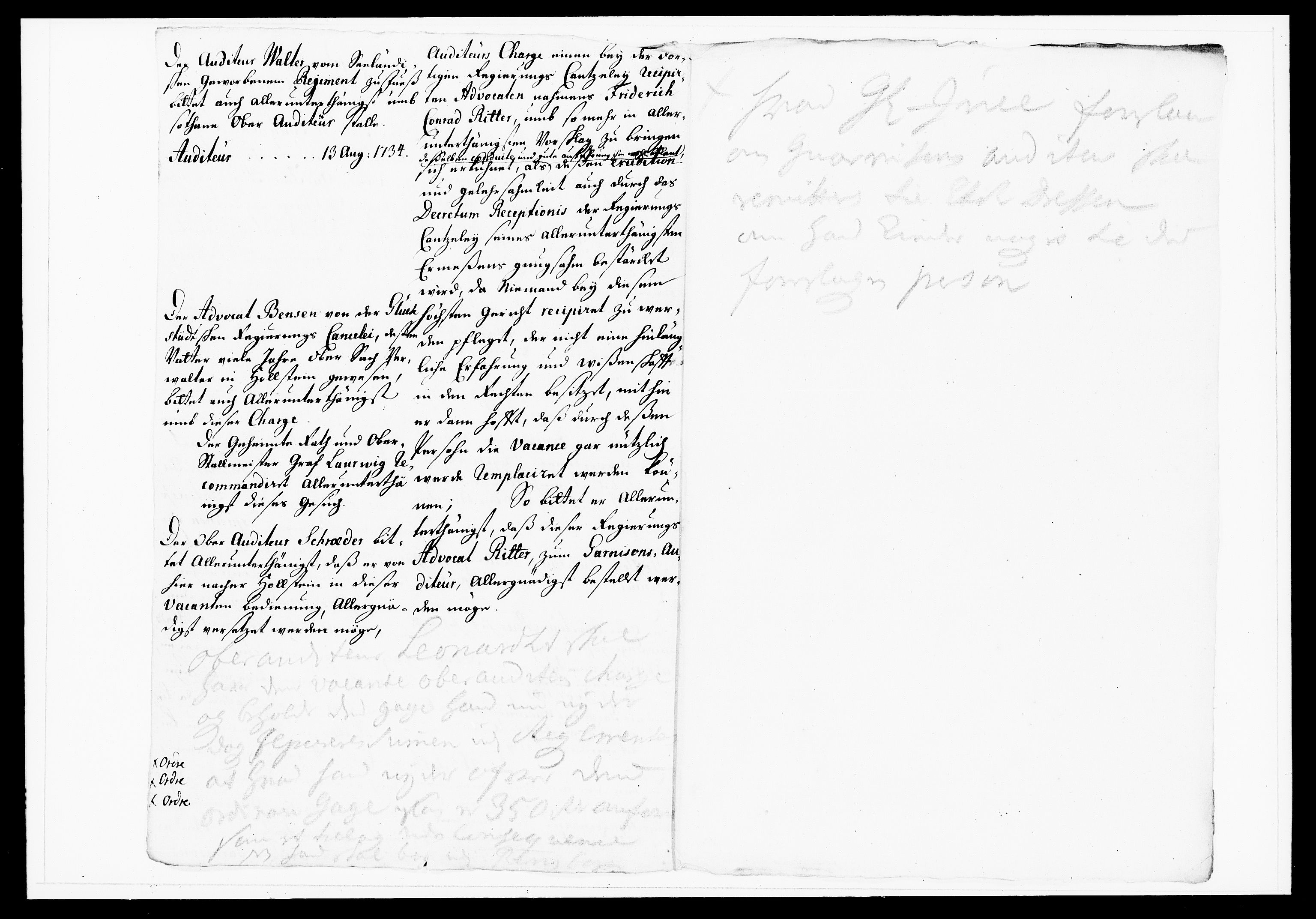 Krigskollegiet, Krigskancelliet, DRA/A-0006/-/1143-1150: Refererede sager, 1738, p. 228
