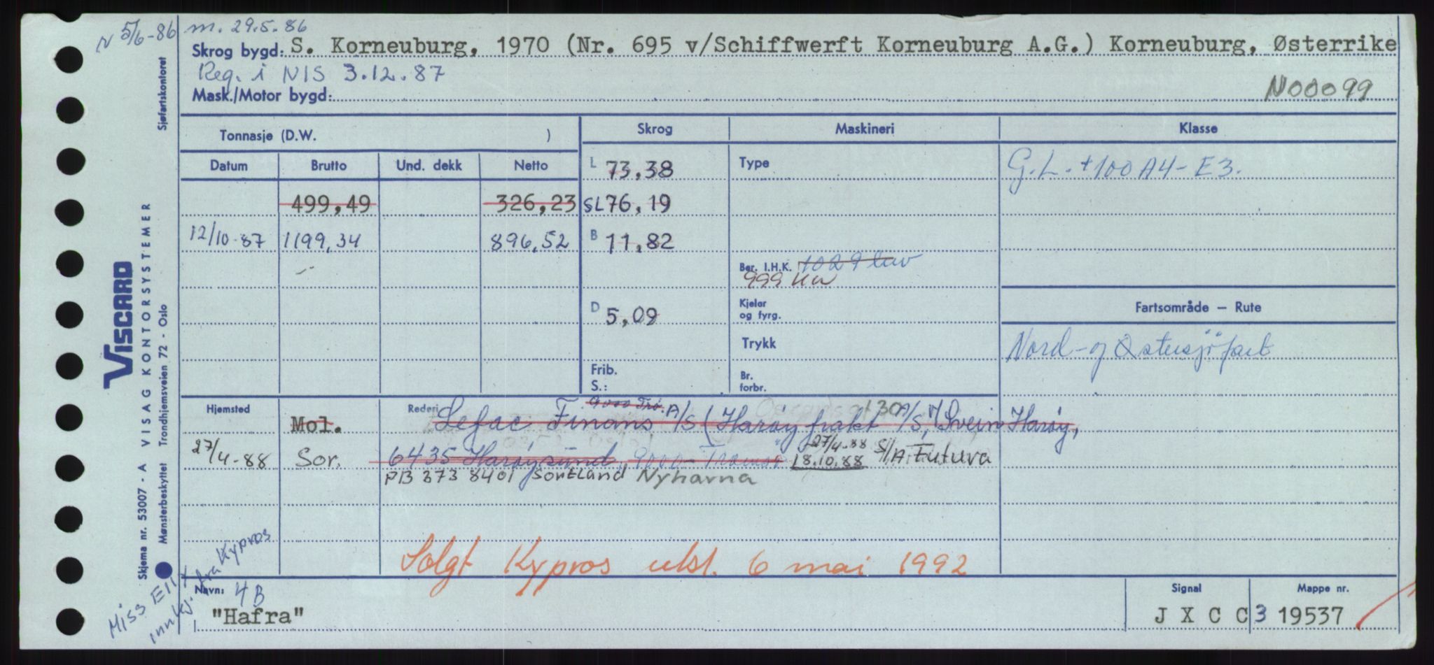 Sjøfartsdirektoratet med forløpere, Skipsmålingen, RA/S-1627/H/Hd/L0014: Fartøy, H-Havl, p. 59