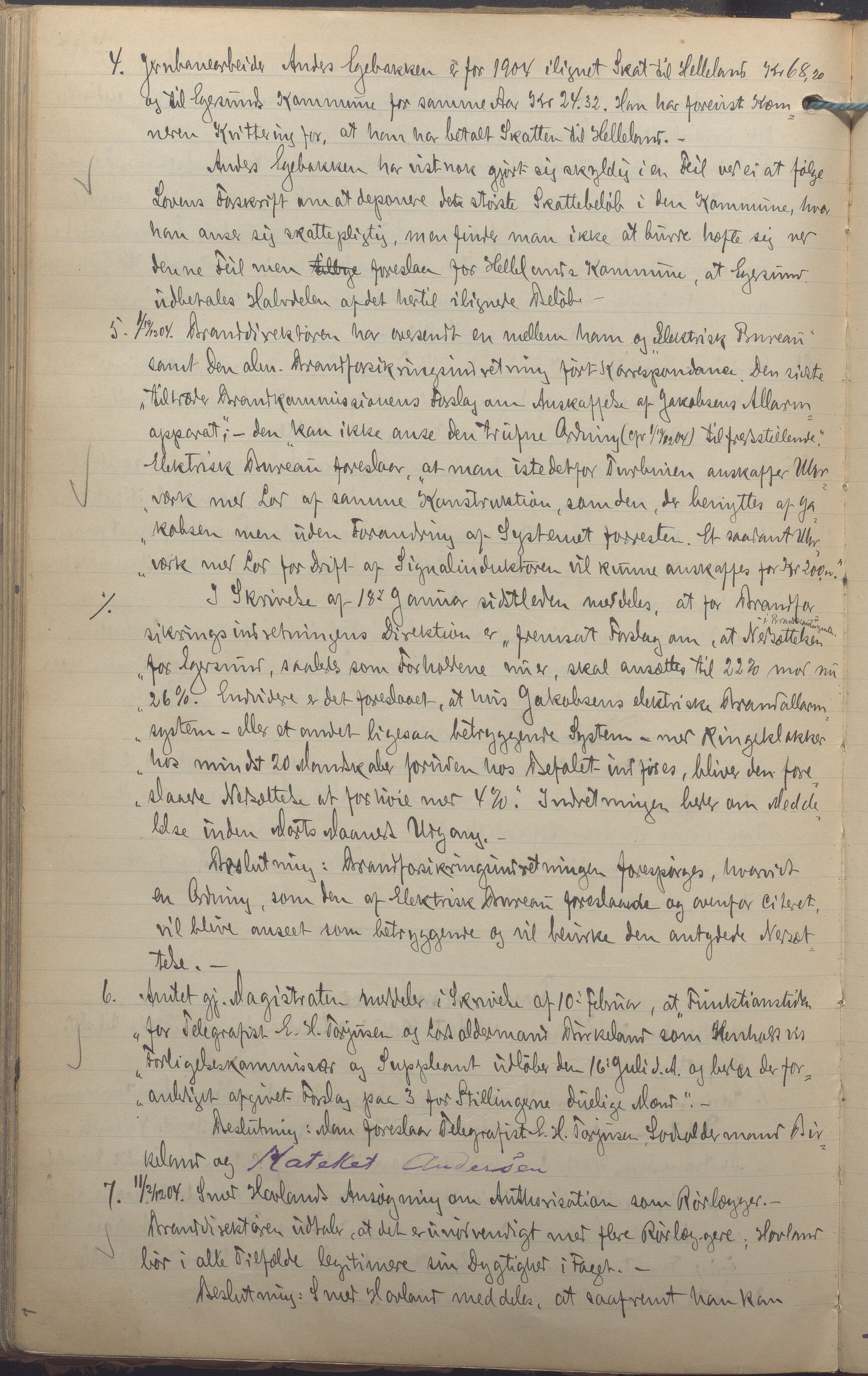 Egersund kommune (Ladested) - Formannskapet, IKAR/K-100502/A/L0006: Forhandlingsprotokoll, 1897-1906, p. 258b