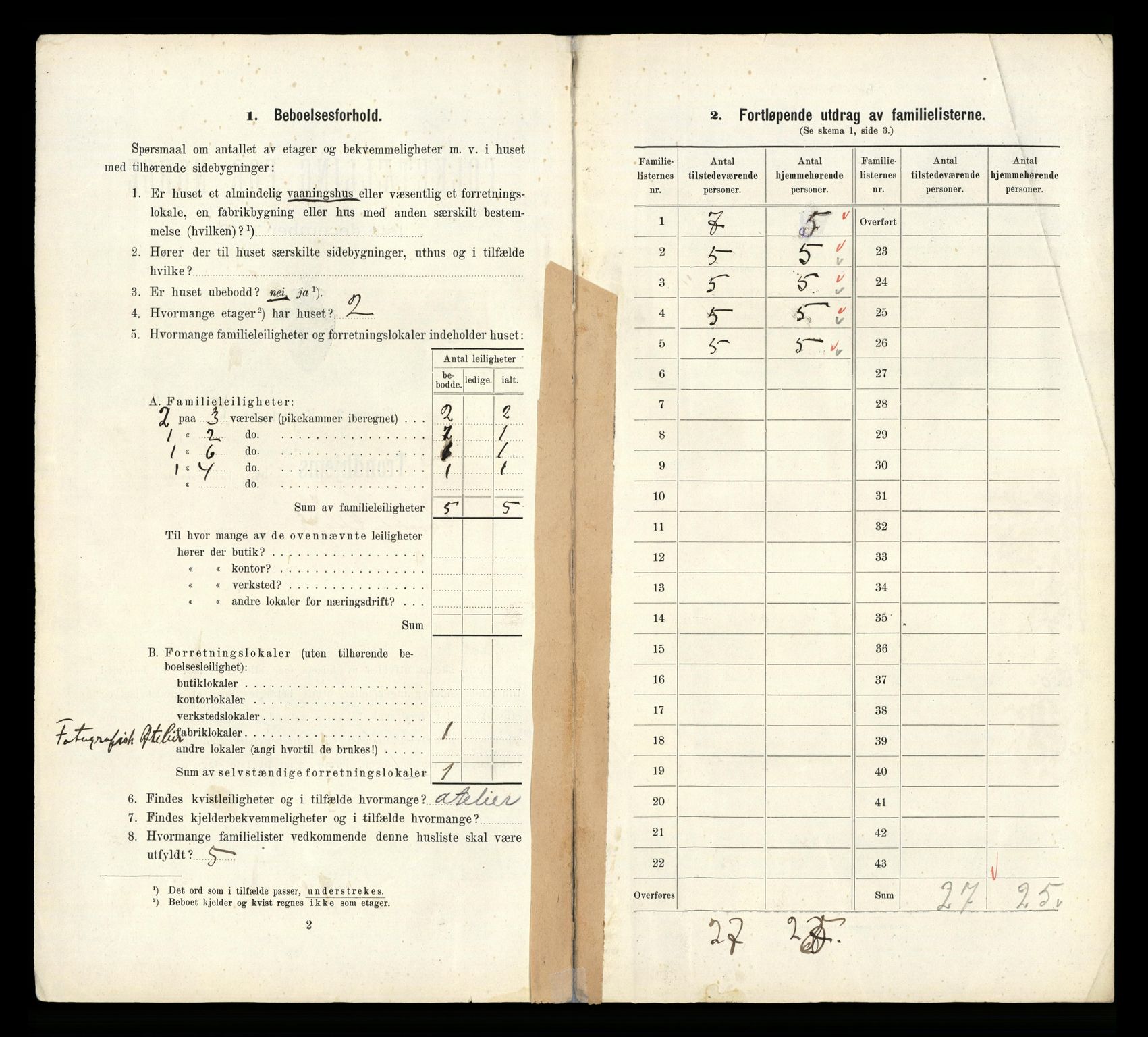 RA, 1910 census for Trondheim, 1910, p. 7676