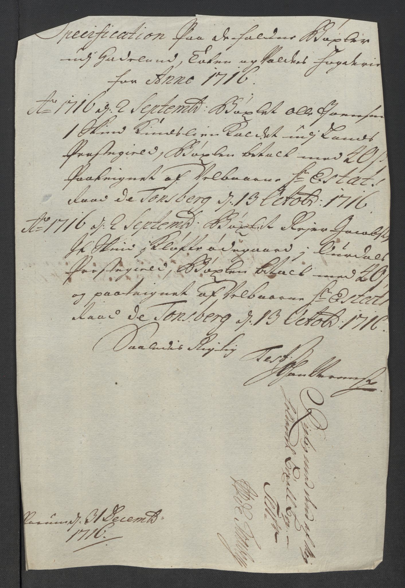 Rentekammeret inntil 1814, Reviderte regnskaper, Fogderegnskap, RA/EA-4092/R18/L1315: Fogderegnskap Hadeland, Toten og Valdres, 1716, p. 292