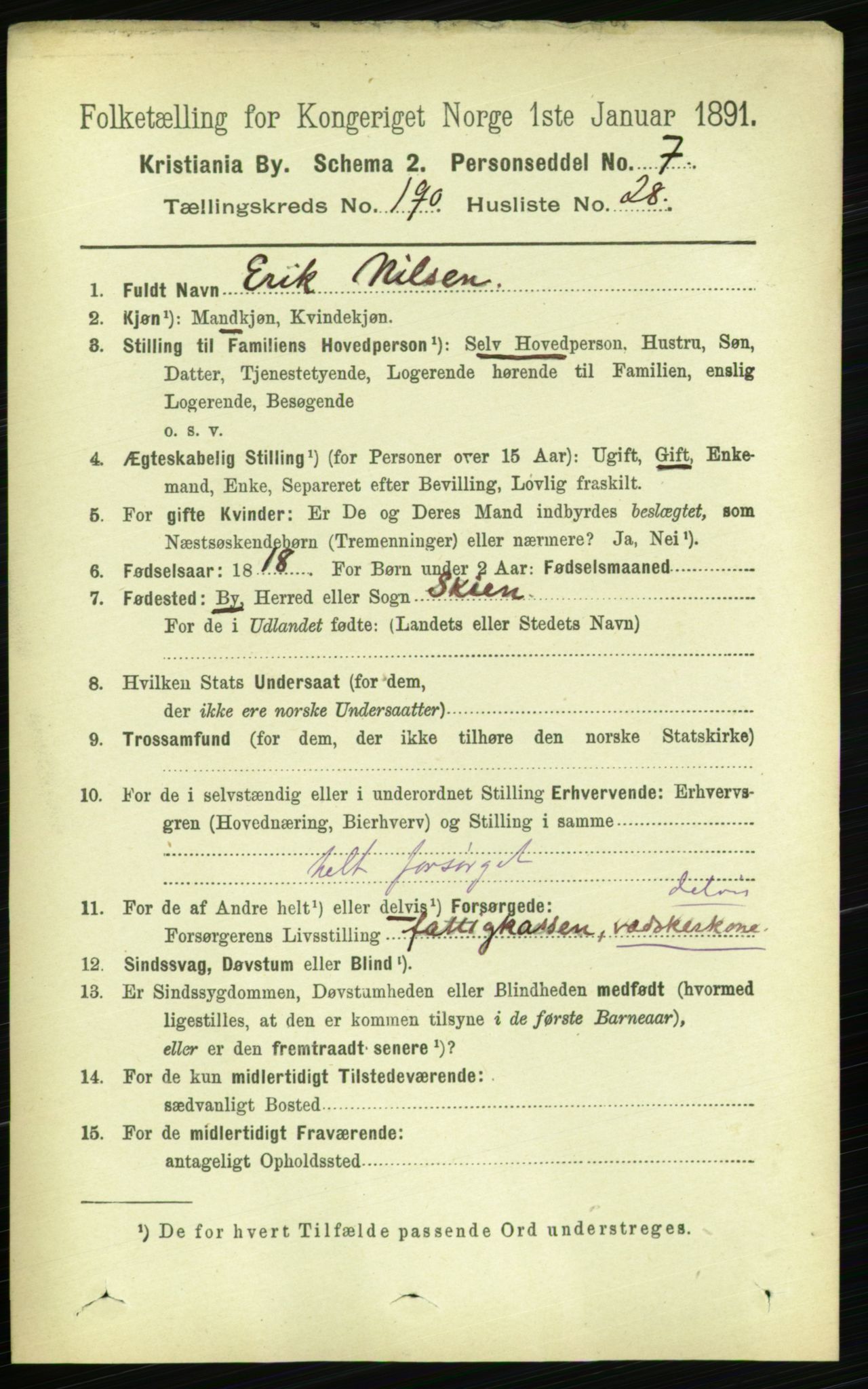 RA, 1891 census for 0301 Kristiania, 1891, p. 114412