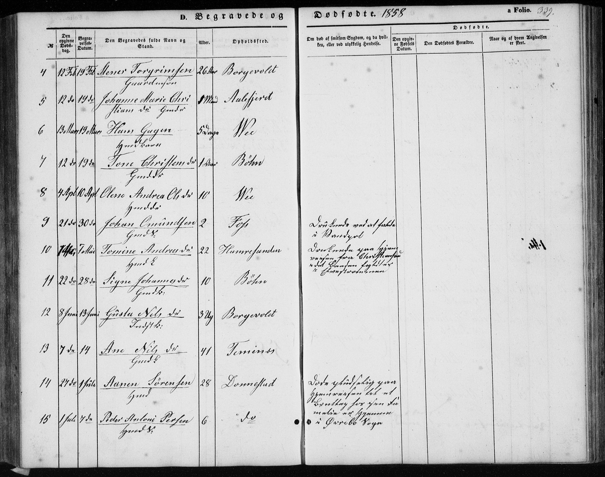 Tveit sokneprestkontor, AV/SAK-1111-0043/F/Fb/L0003: Parish register (copy) no. B 3, 1854-1886, p. 339