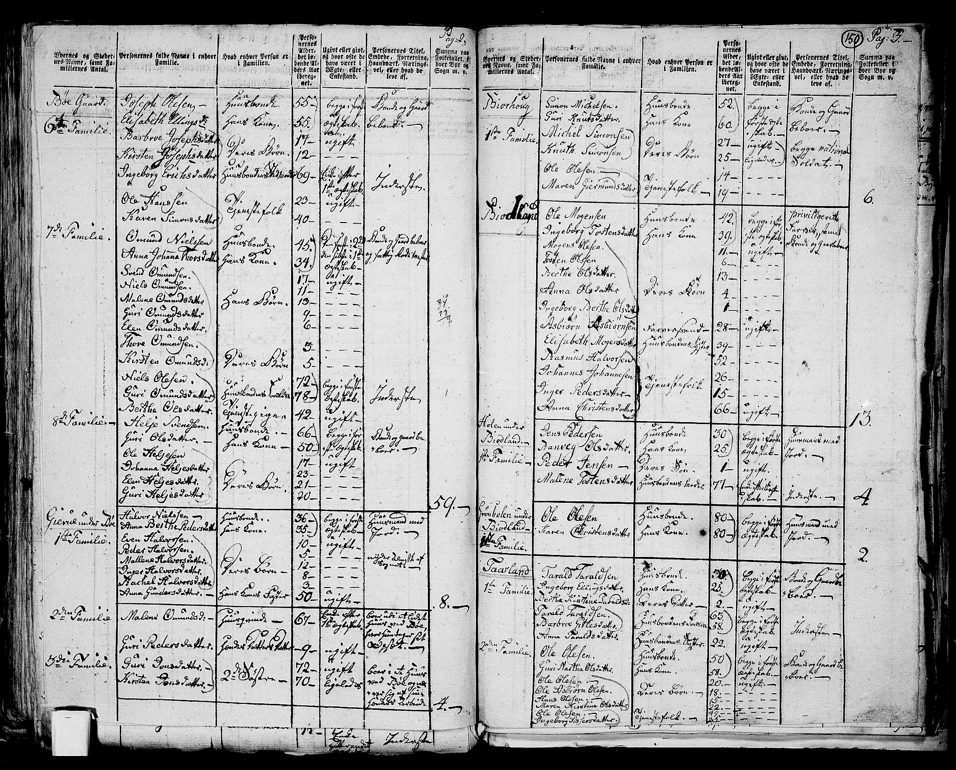 RA, 1801 census for 1119P Hå, 1801, p. 149b-150a