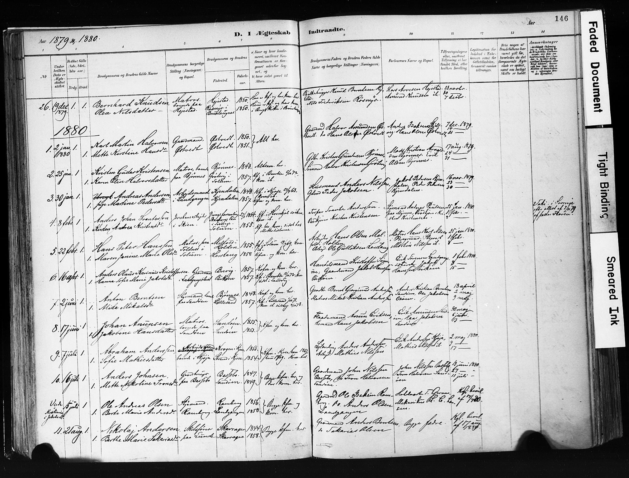 Eidanger kirkebøker, AV/SAKO-A-261/F/Fa/L0012: Parish register (official) no. 12, 1879-1900, p. 146