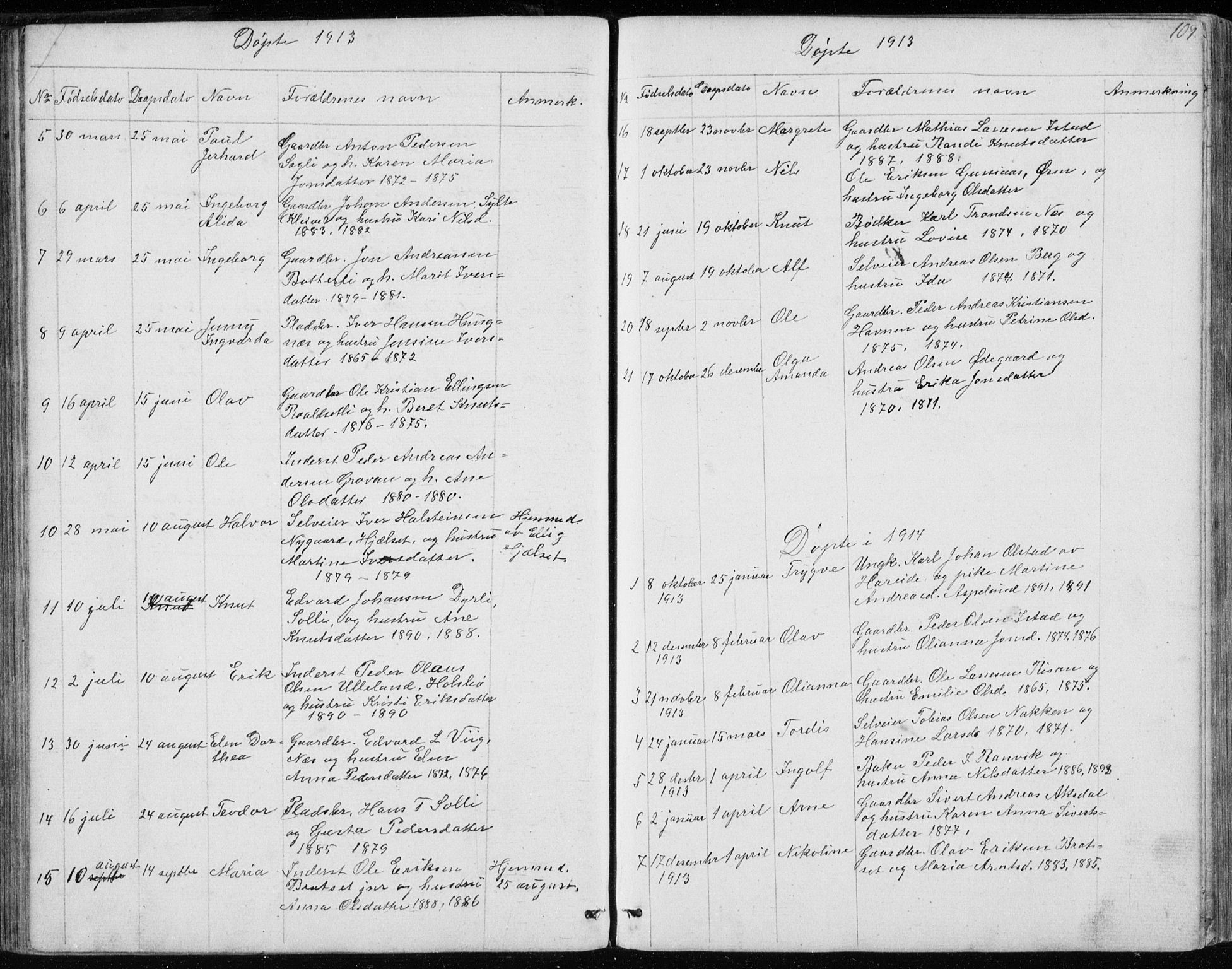 Ministerialprotokoller, klokkerbøker og fødselsregistre - Møre og Romsdal, SAT/A-1454/557/L0684: Parish register (copy) no. 557C02, 1863-1944, p. 109